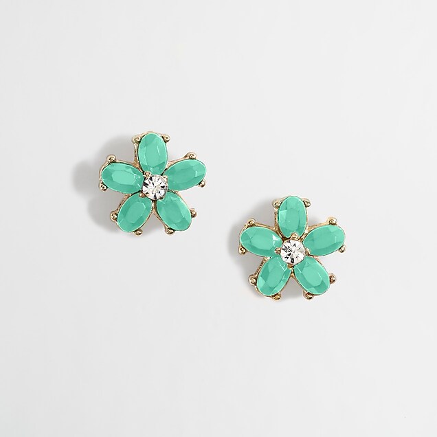 Factory crystal flower stud earrings : FactoryWomen Earrings | Factory
