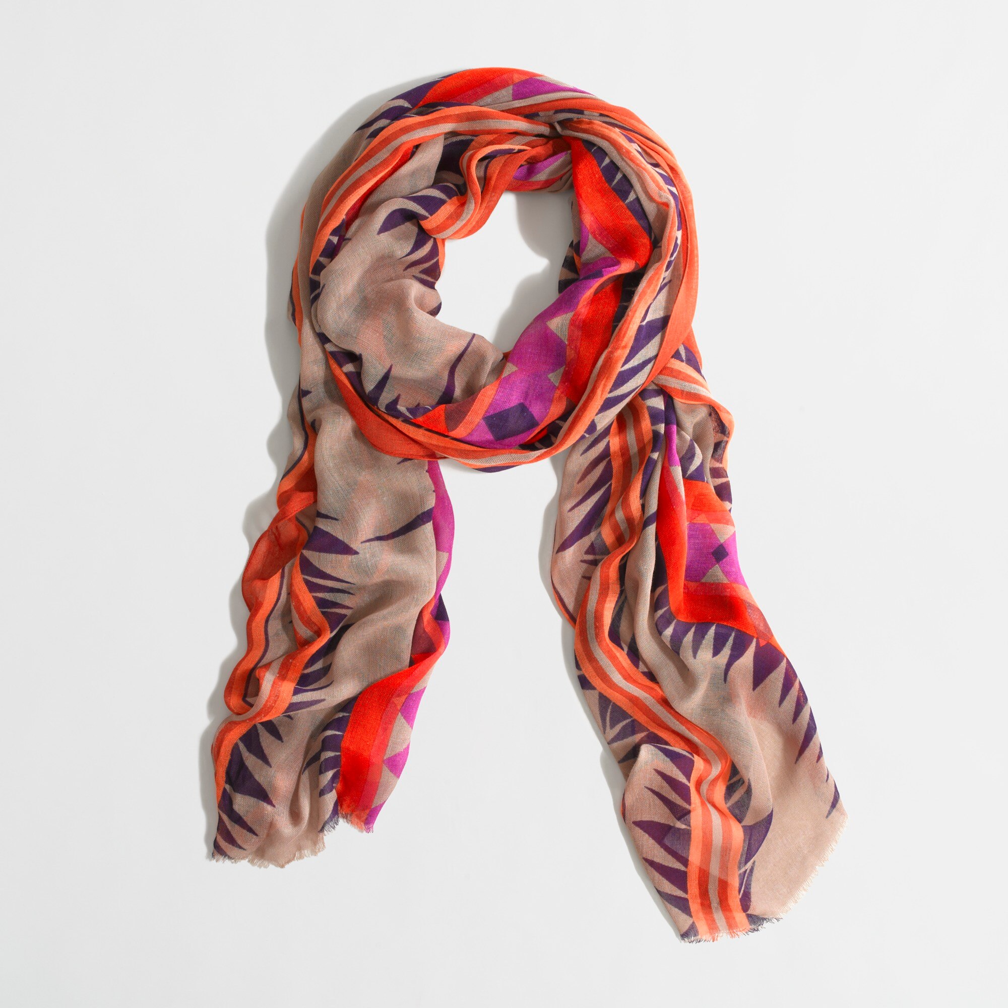 Factory vibrant printed tissue scarf :  Factory