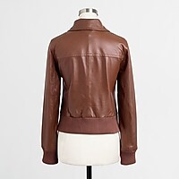 Factory leather bomber jacket : | Factory