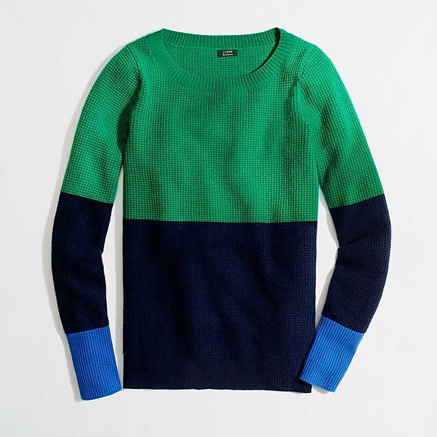 Factory colorblock cashmere waffle sweater : FactoryWomen cashmere