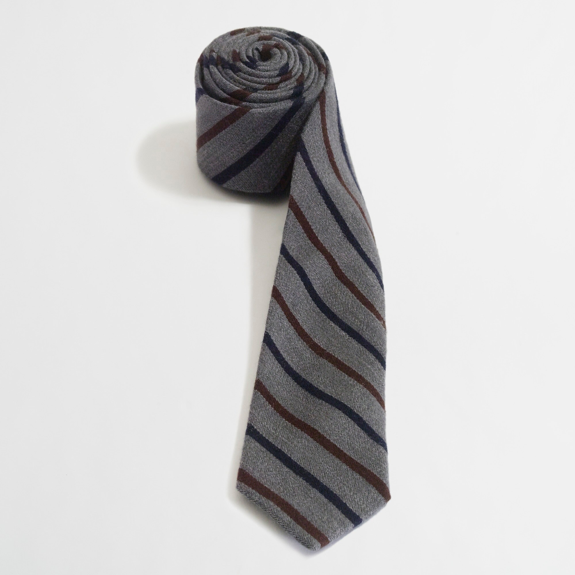 Factory stripe wool tie : | Factory