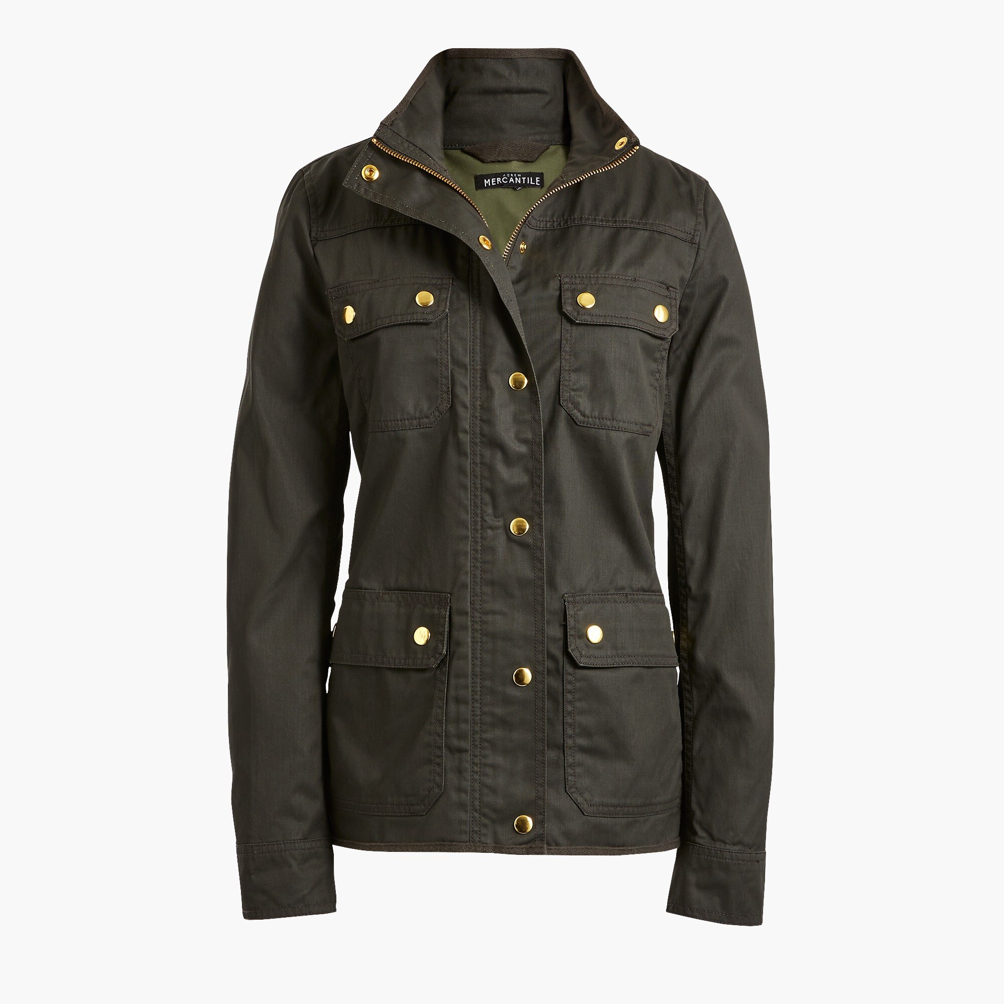 J.Crew Factory: Resin-coated twill jacket