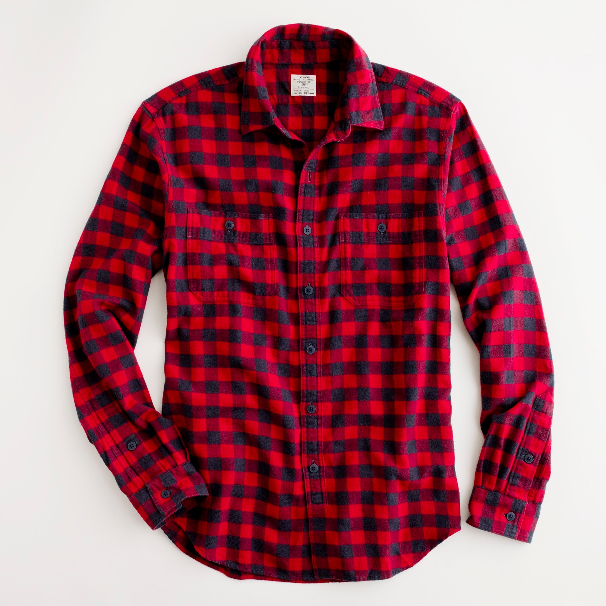 Flannel Workshirt In Classic Plaid Men's Woven Shirts J.Crew Factory