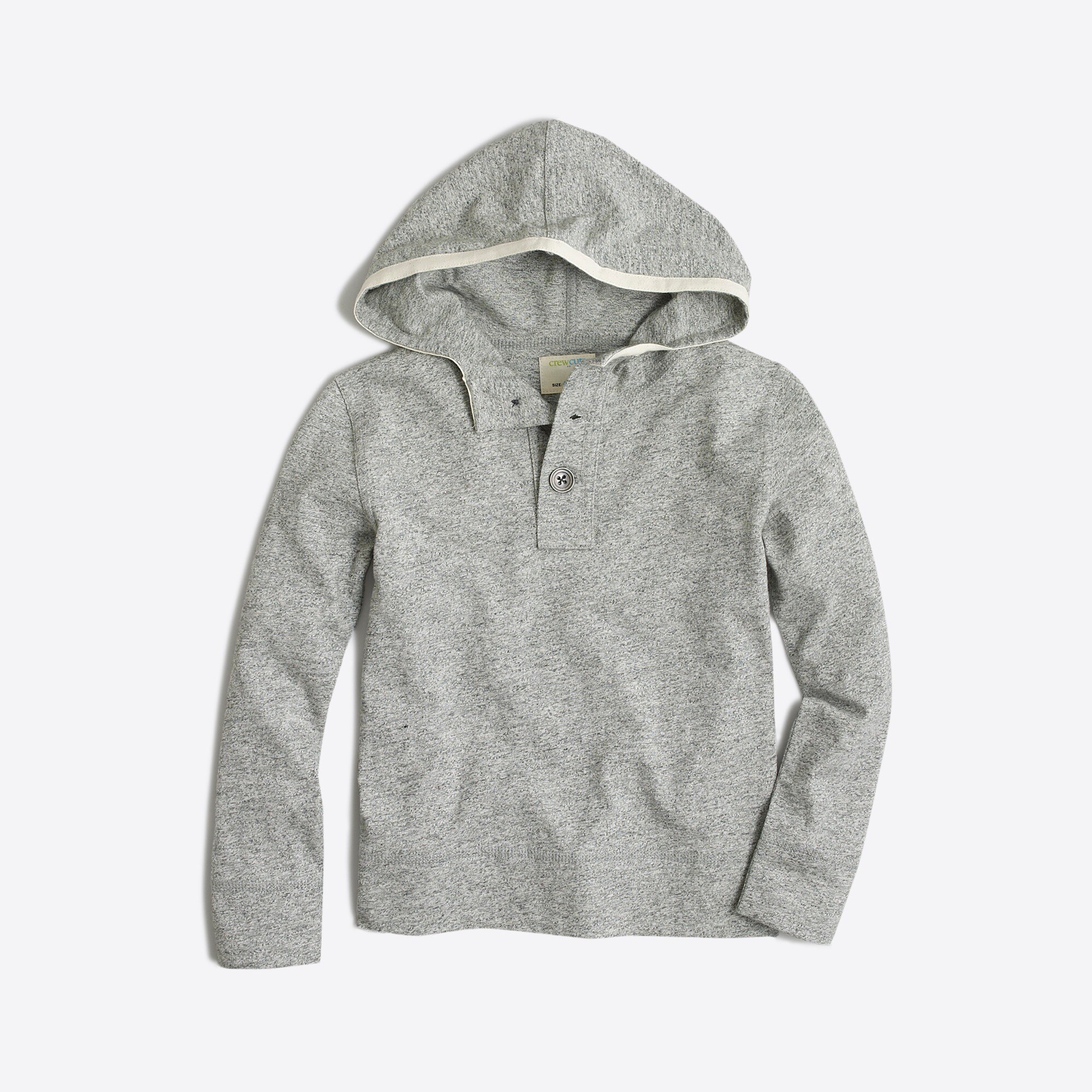 J.Crew Factory Boys' heathered henley hoodie
