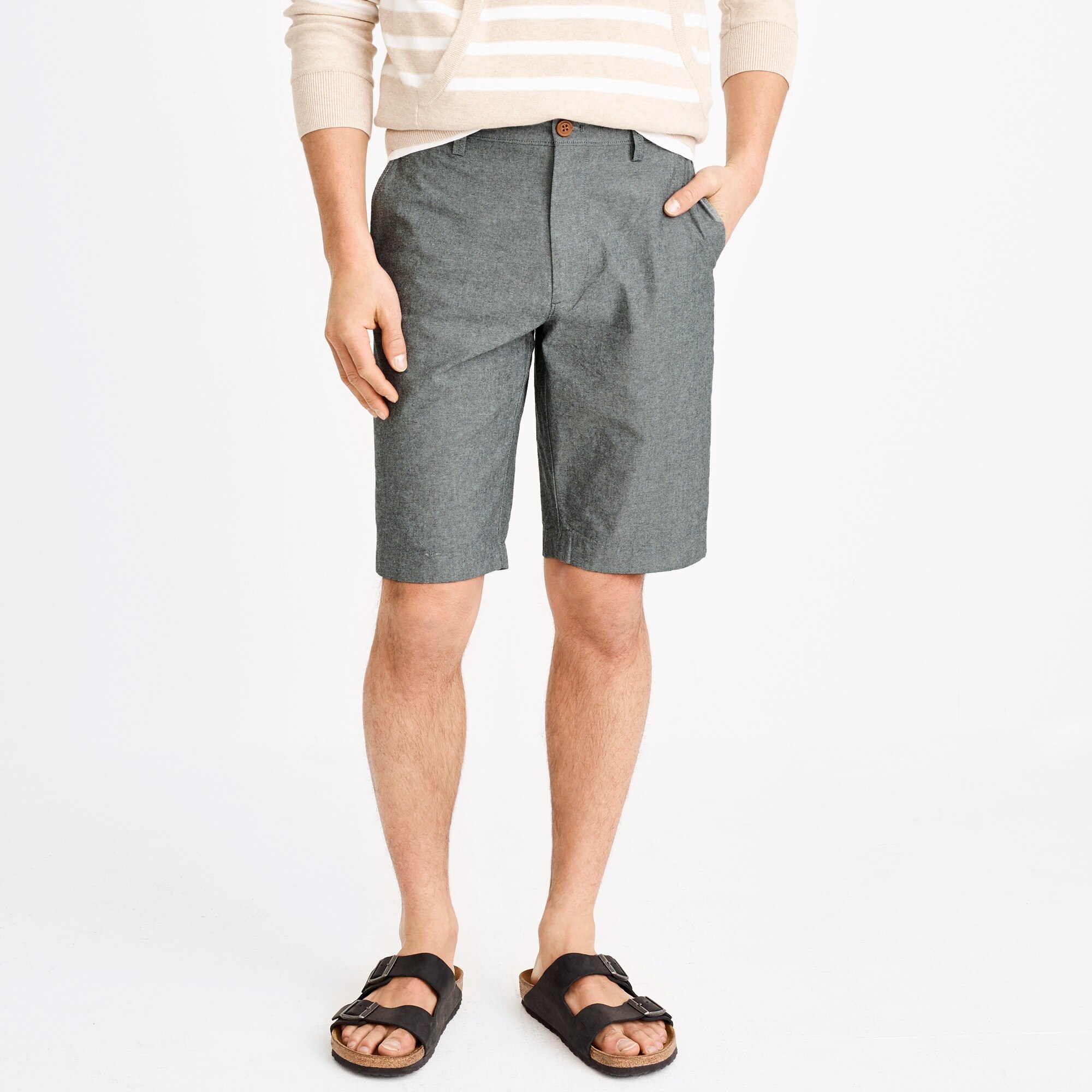 Men's 11" Grey Chambray Rivington Short Men's Shorts J.Crew Factory
