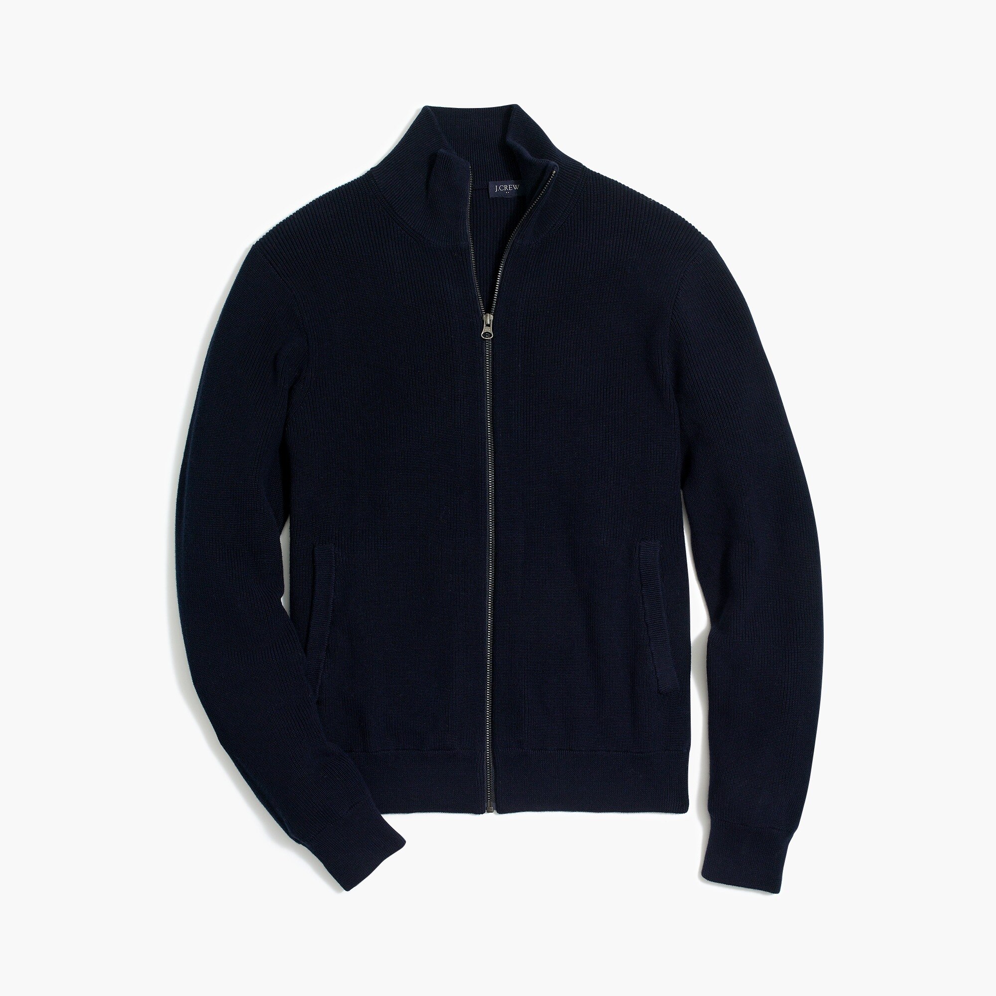 J.Crew Factory: Cotton ribbed full-zip sweater