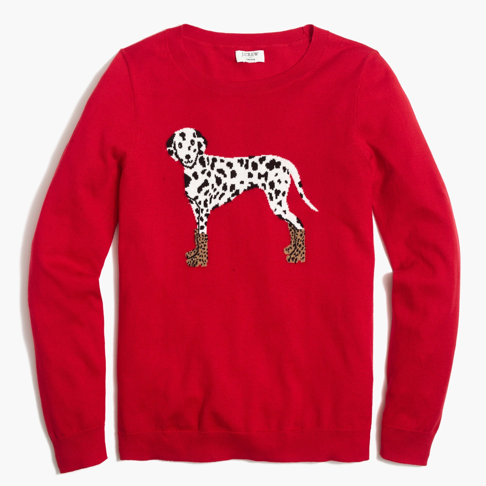 j crew dog sweater