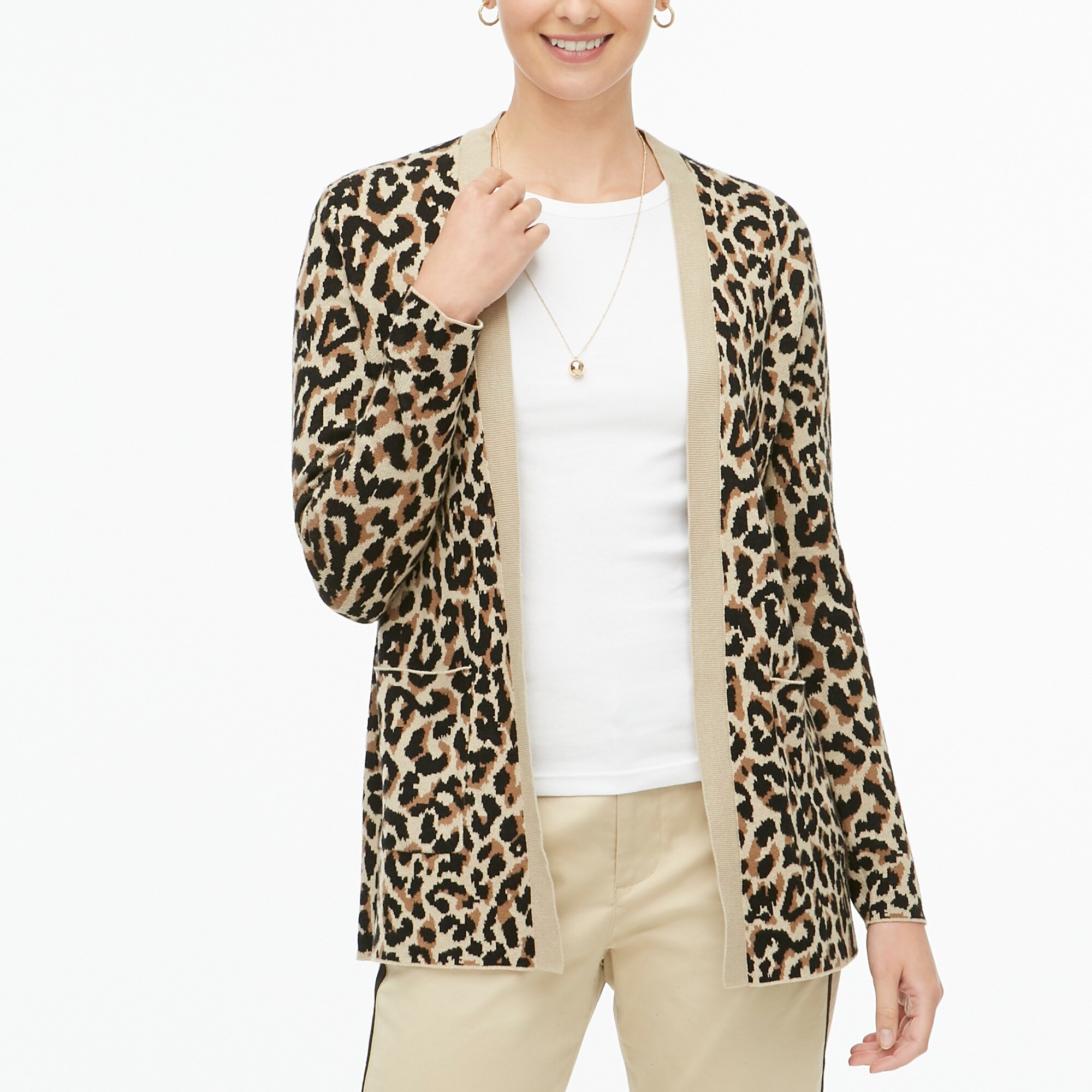 j crew leopard cardigan