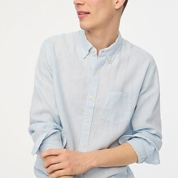 Slim linen-blend shirt
