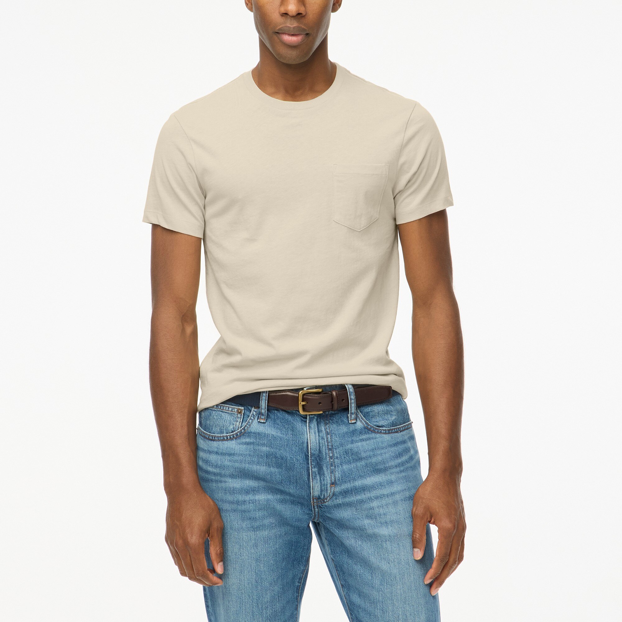 Washed jersey pocket tee