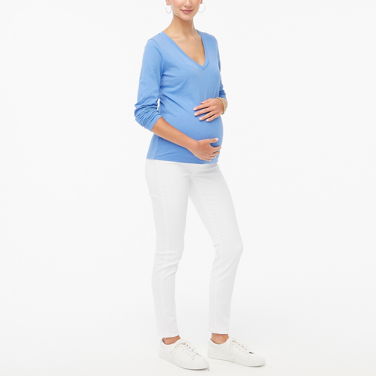 White maternity jean in signature stretch