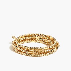 Tiny beads stretch bracelets set-of-six