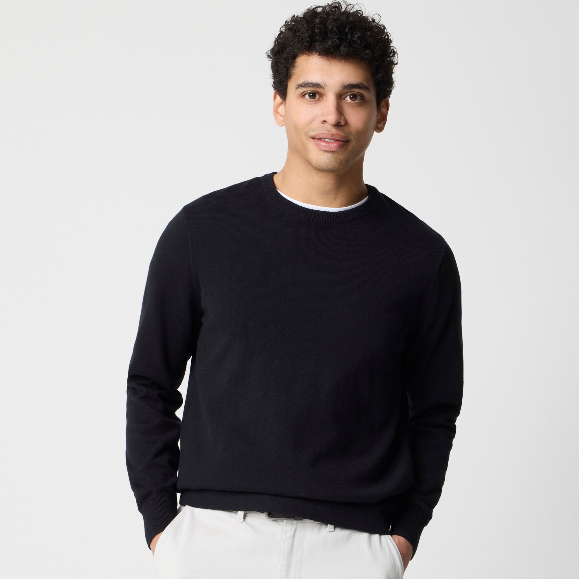 Cotton crewneck sweater-tee