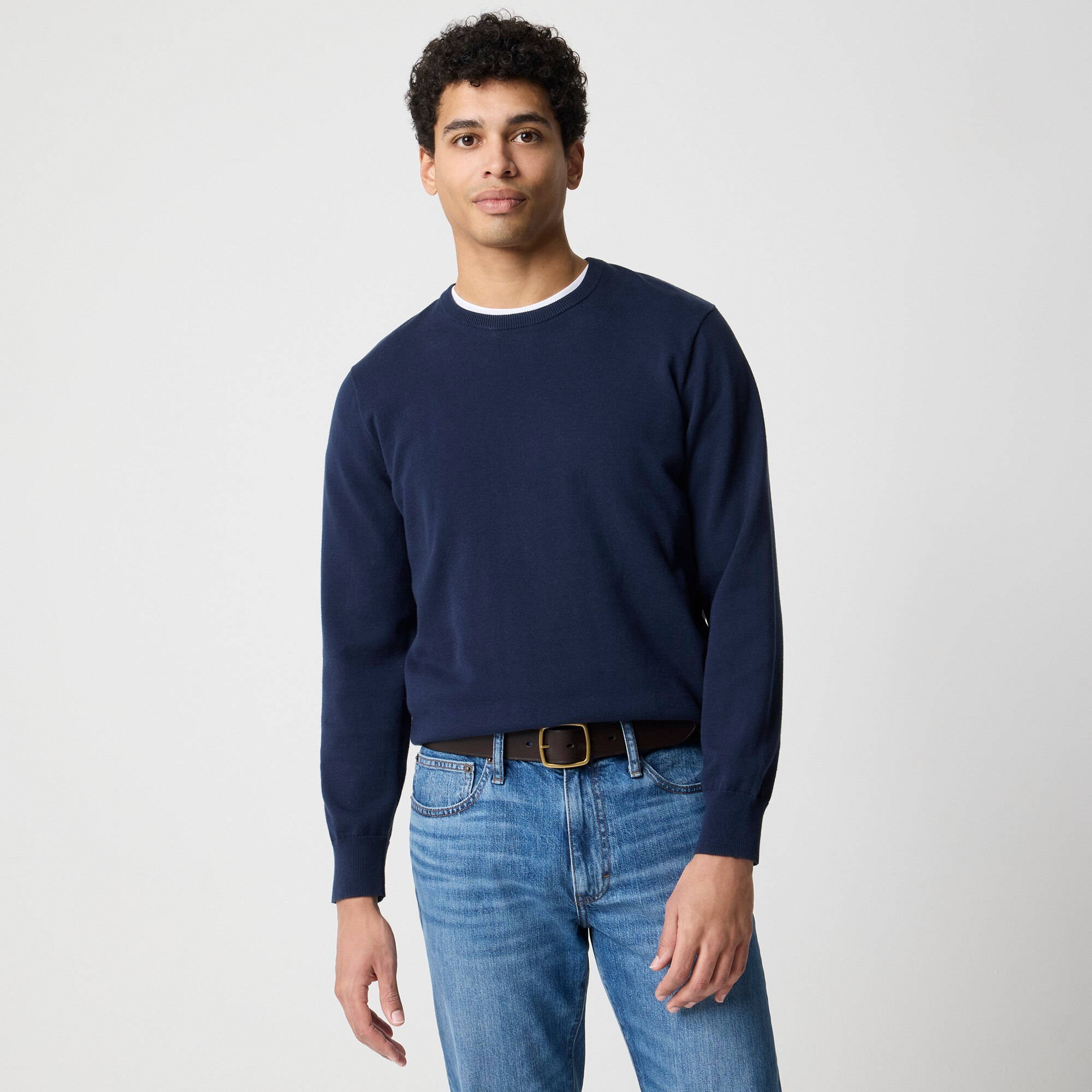 Cotton crewneck sweater-tee