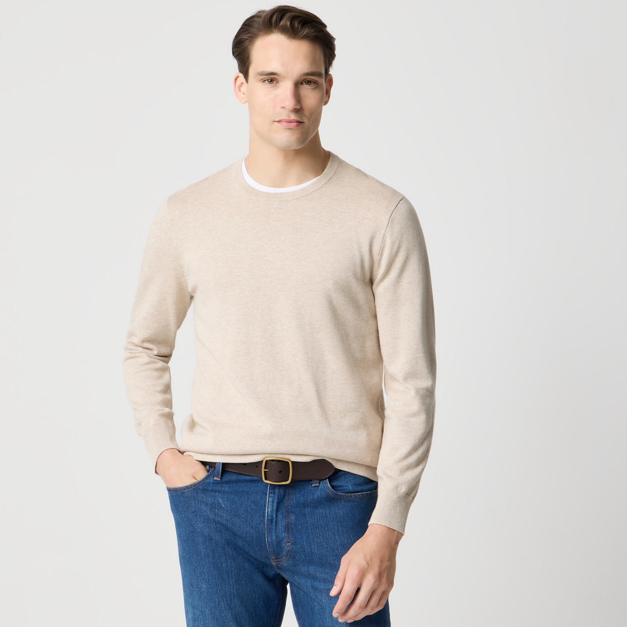 Cotton crewneck sweater-tee