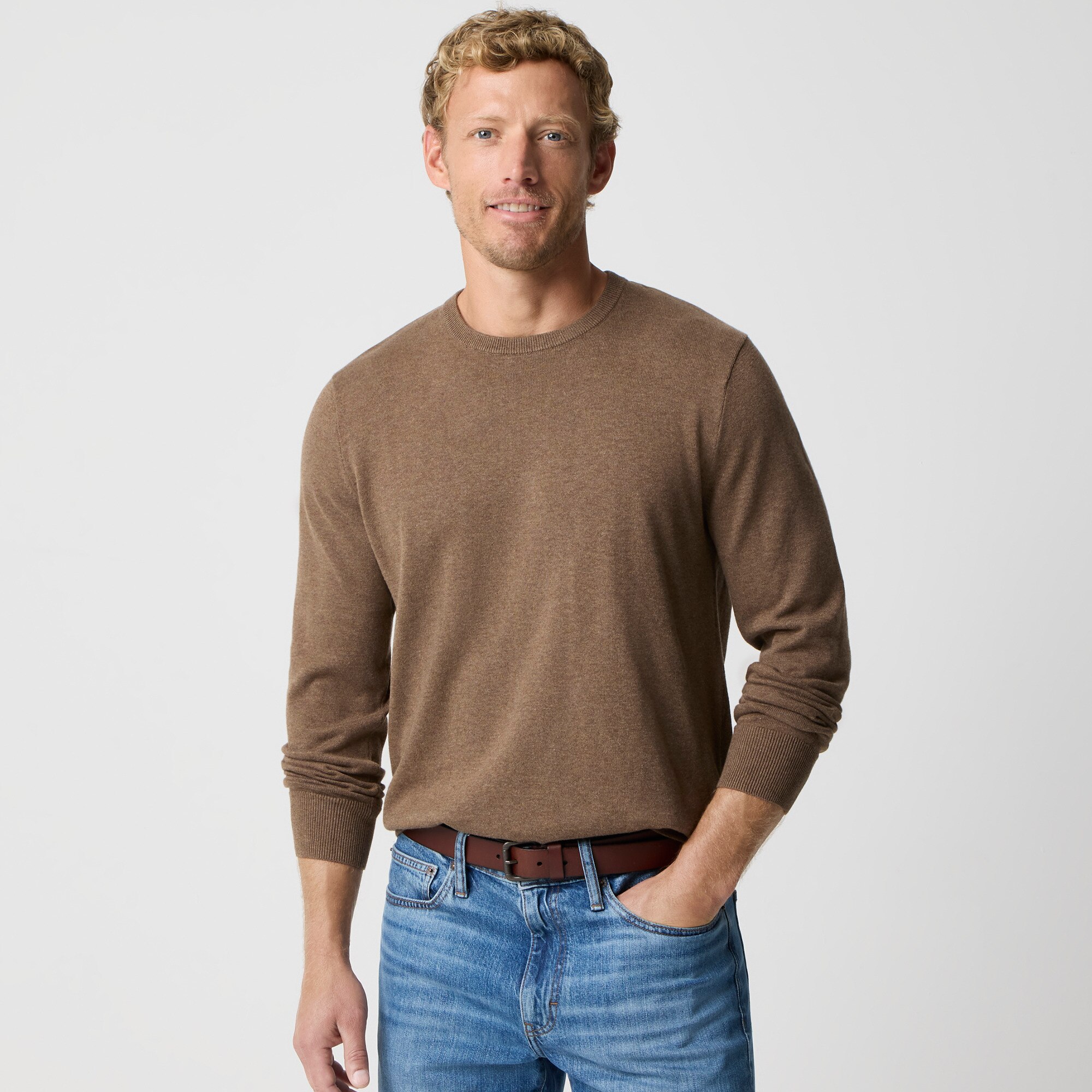 Cotton crewneck sweater-tee