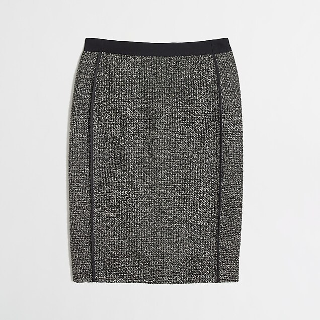 J.Crew Factory: Factory pencil skirt in metallic tweed