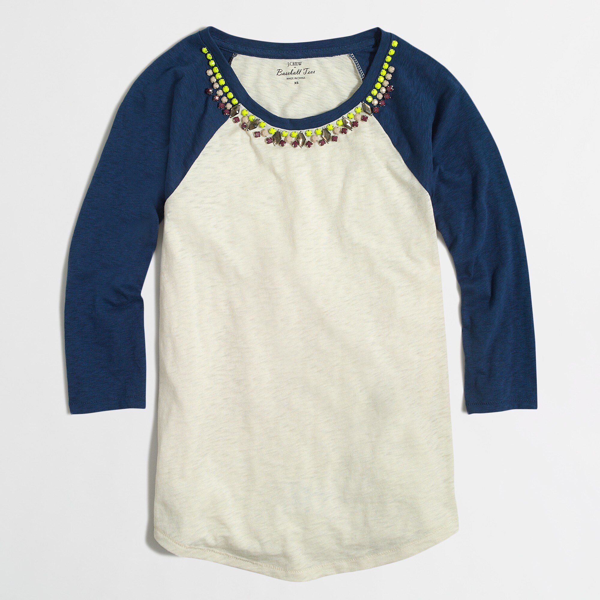 j crew baseball shirt