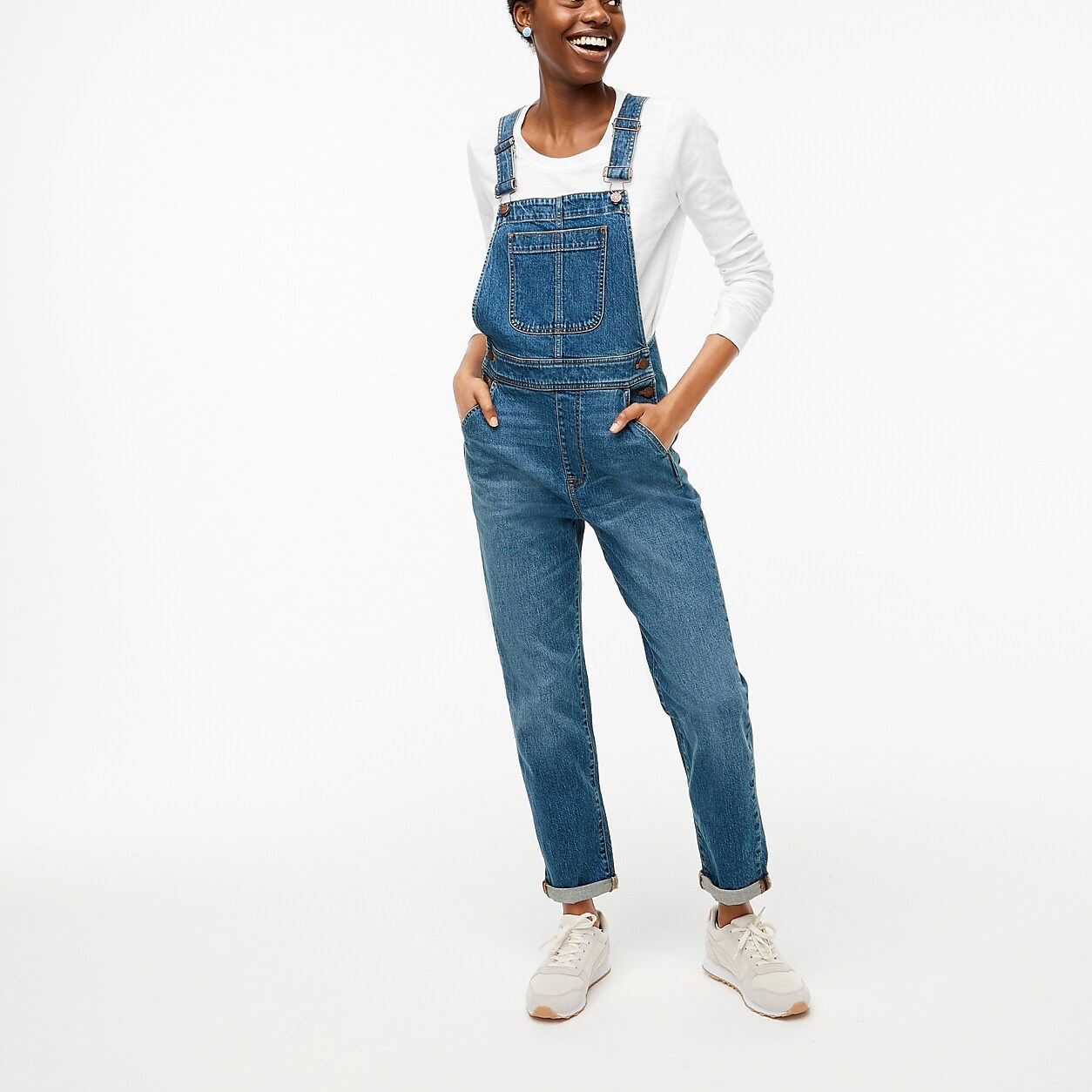 Classic overalls in all-day stretch