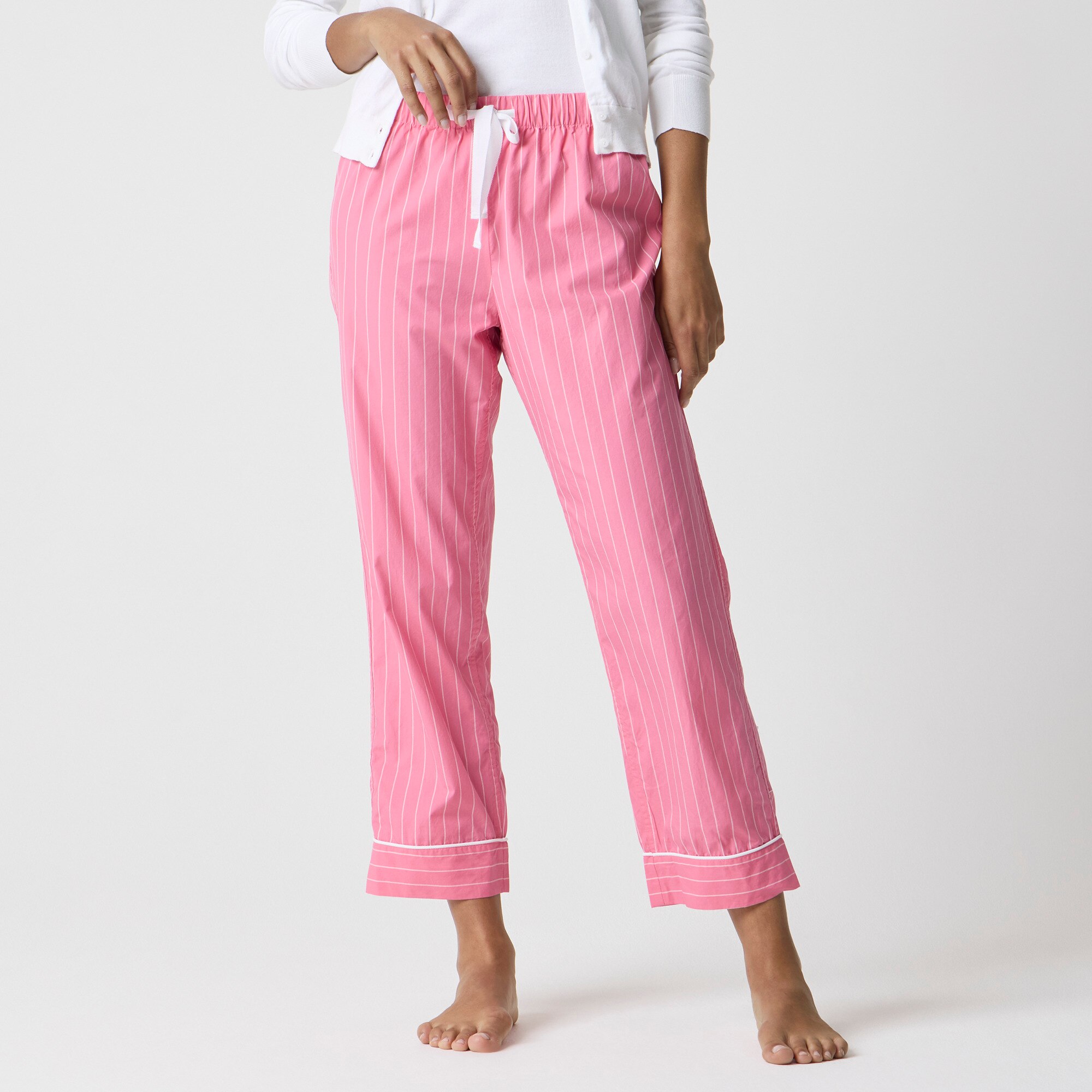 Cropped cotton pajama pant