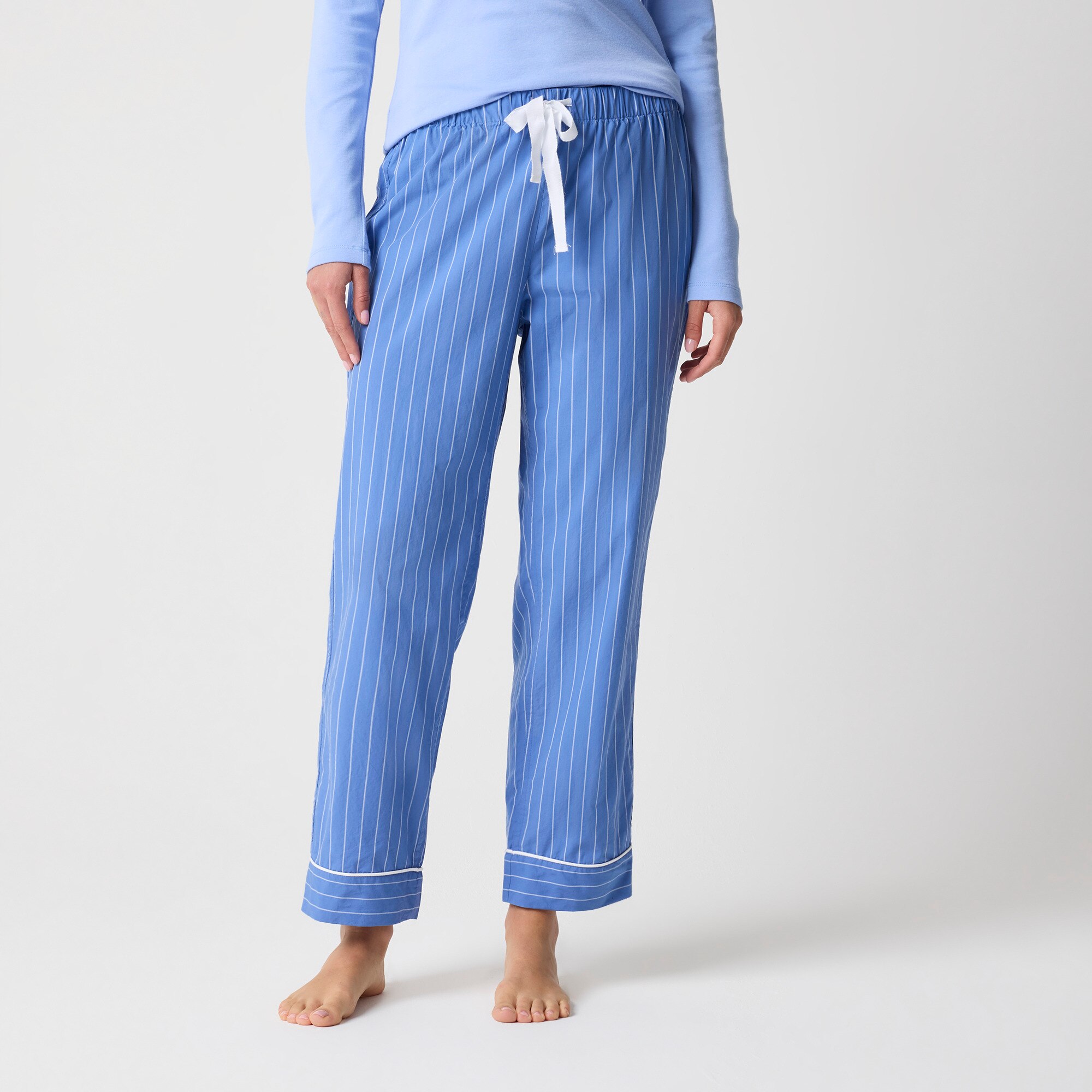 Cropped cotton pajama pant