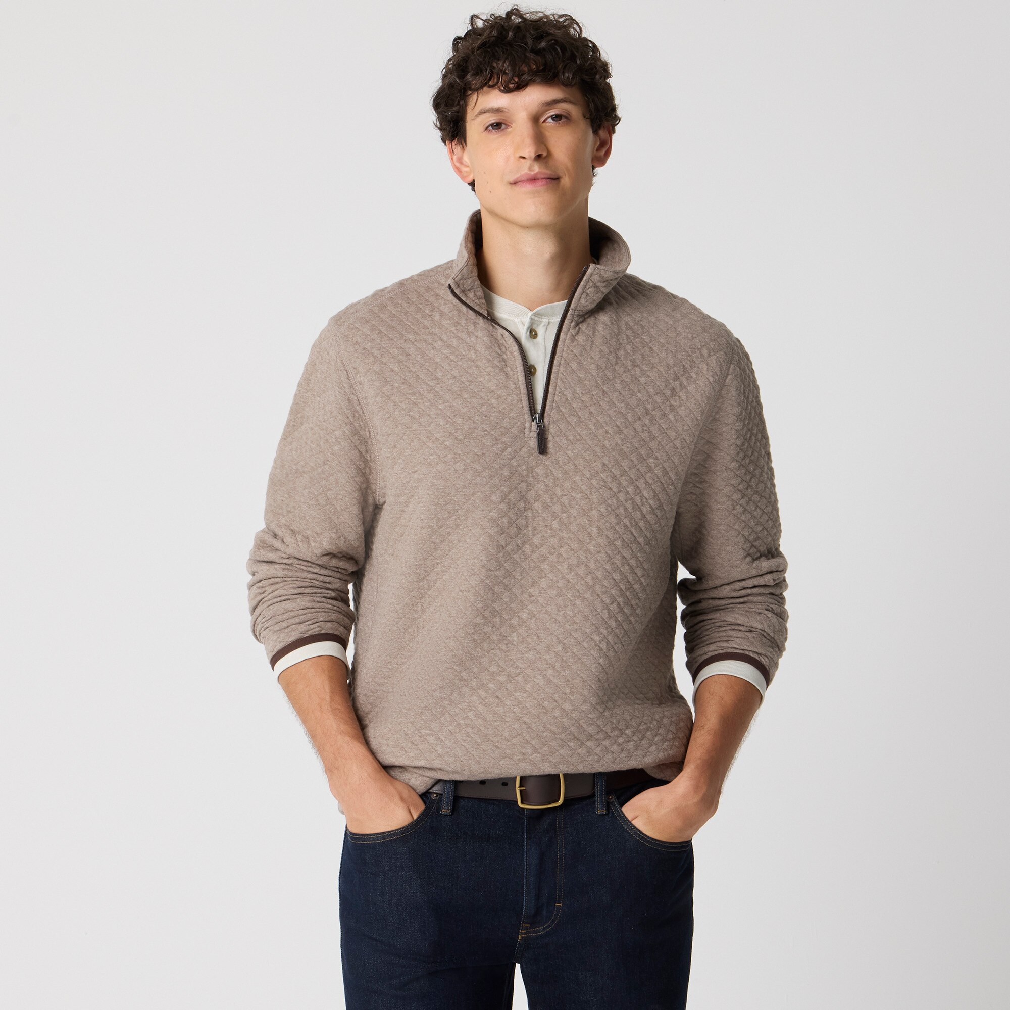 Quilted half-zip