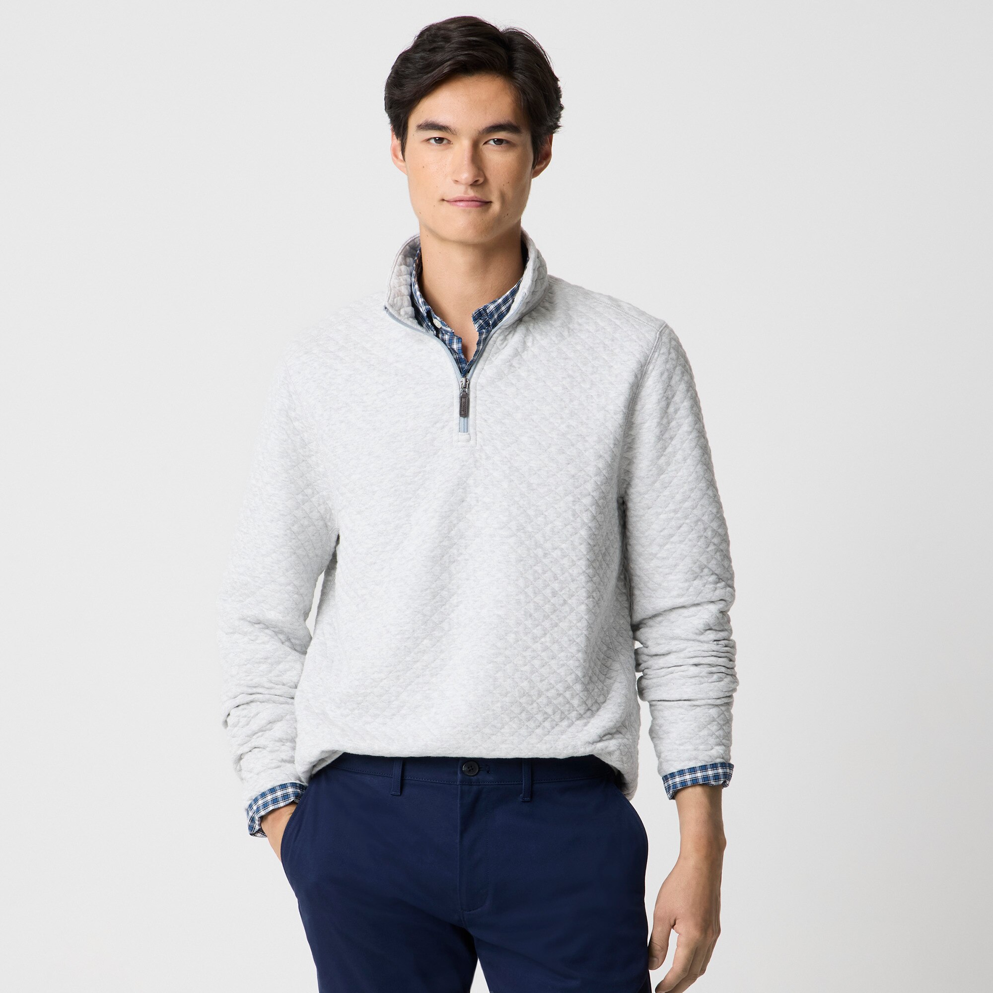 Quilted half-zip