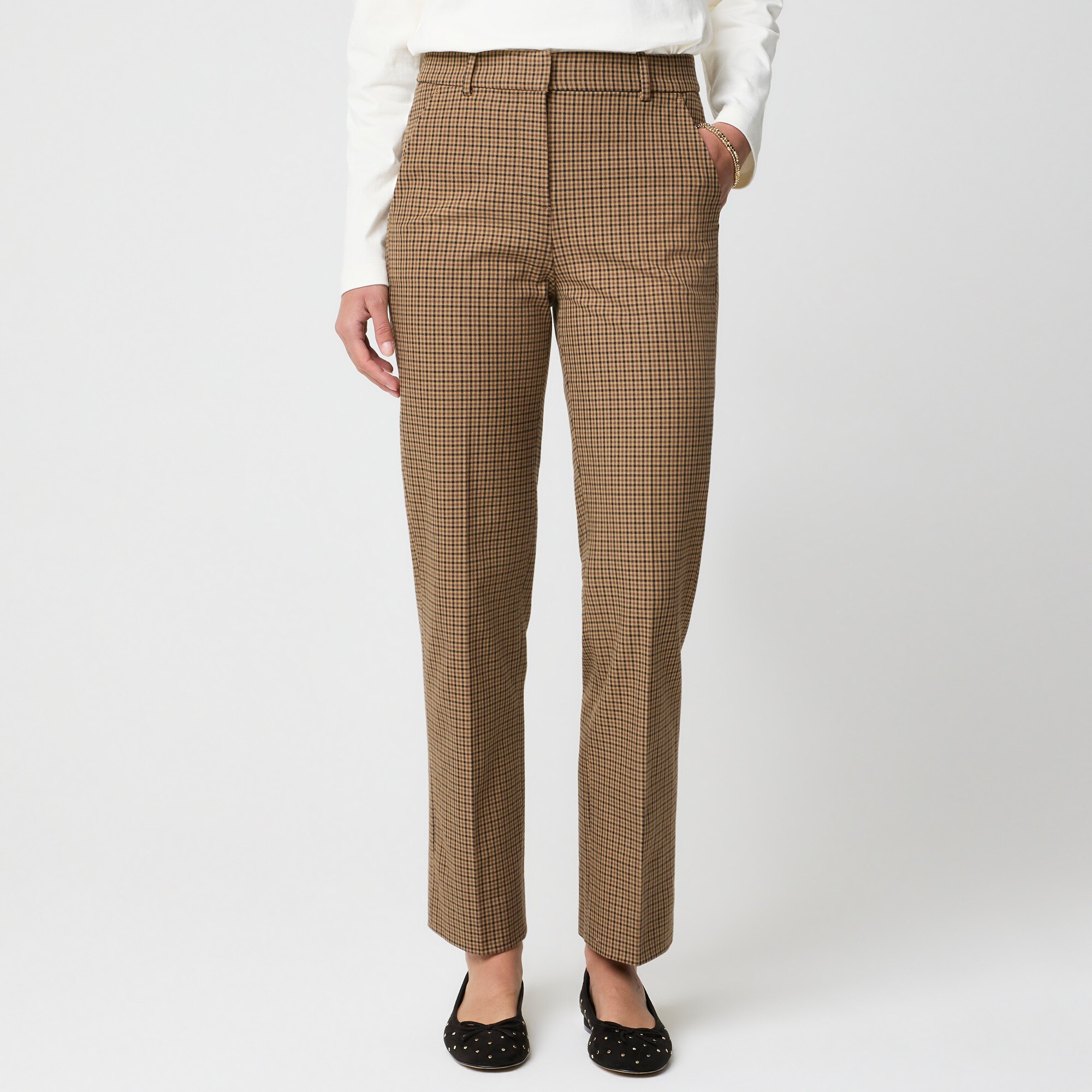 Kallie plaid straight-leg pant