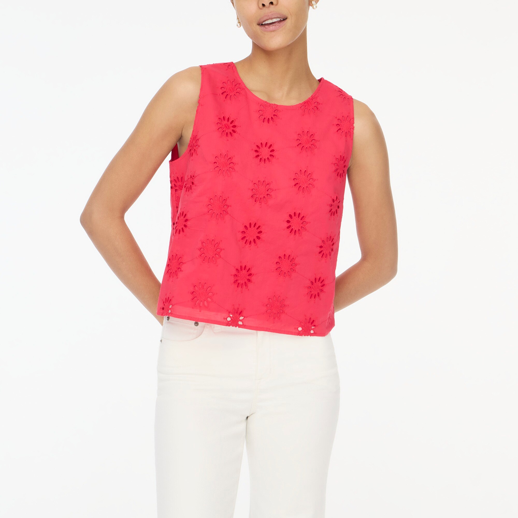 Factory: Eyelet Shell Tank Top For Women