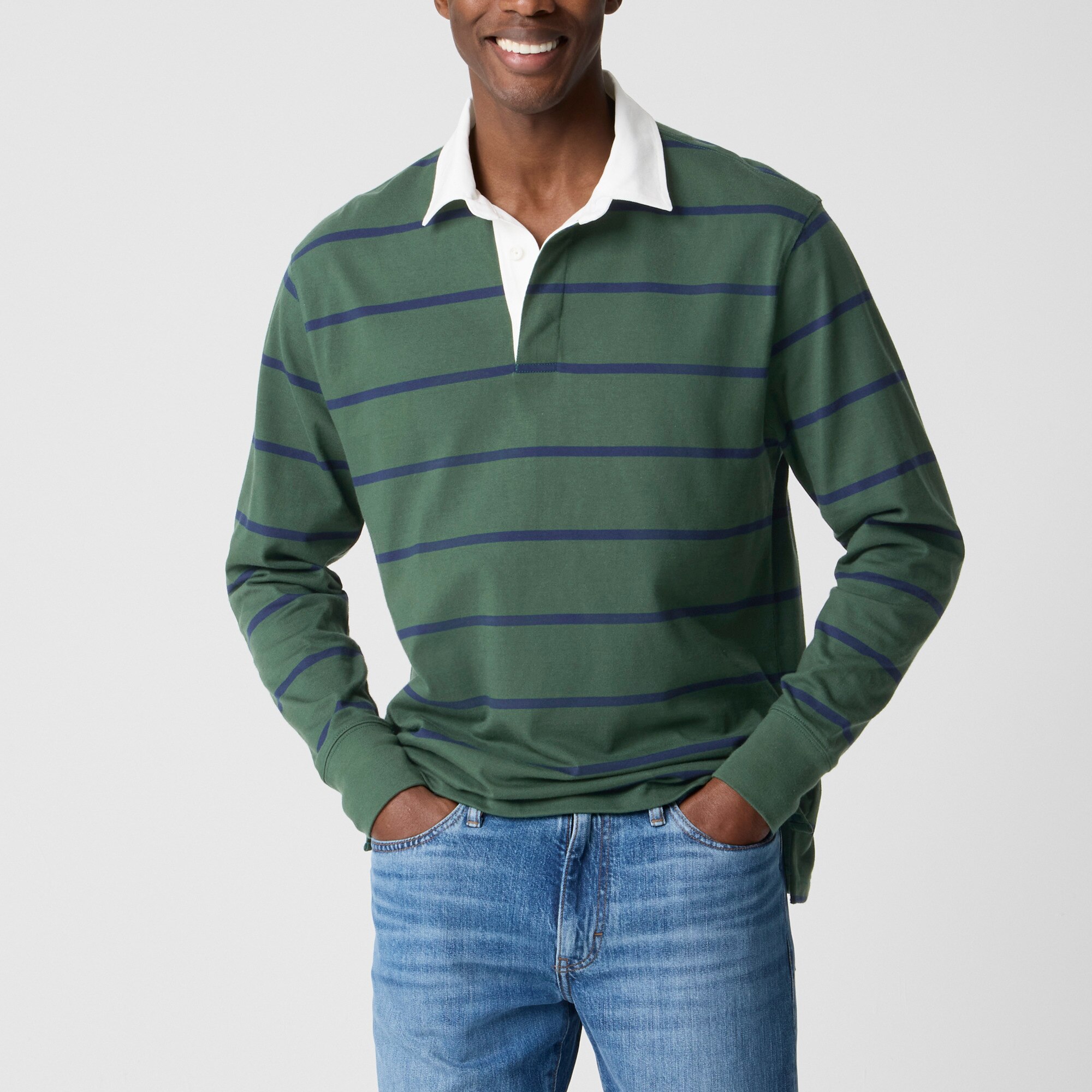 Striped rugby shirt