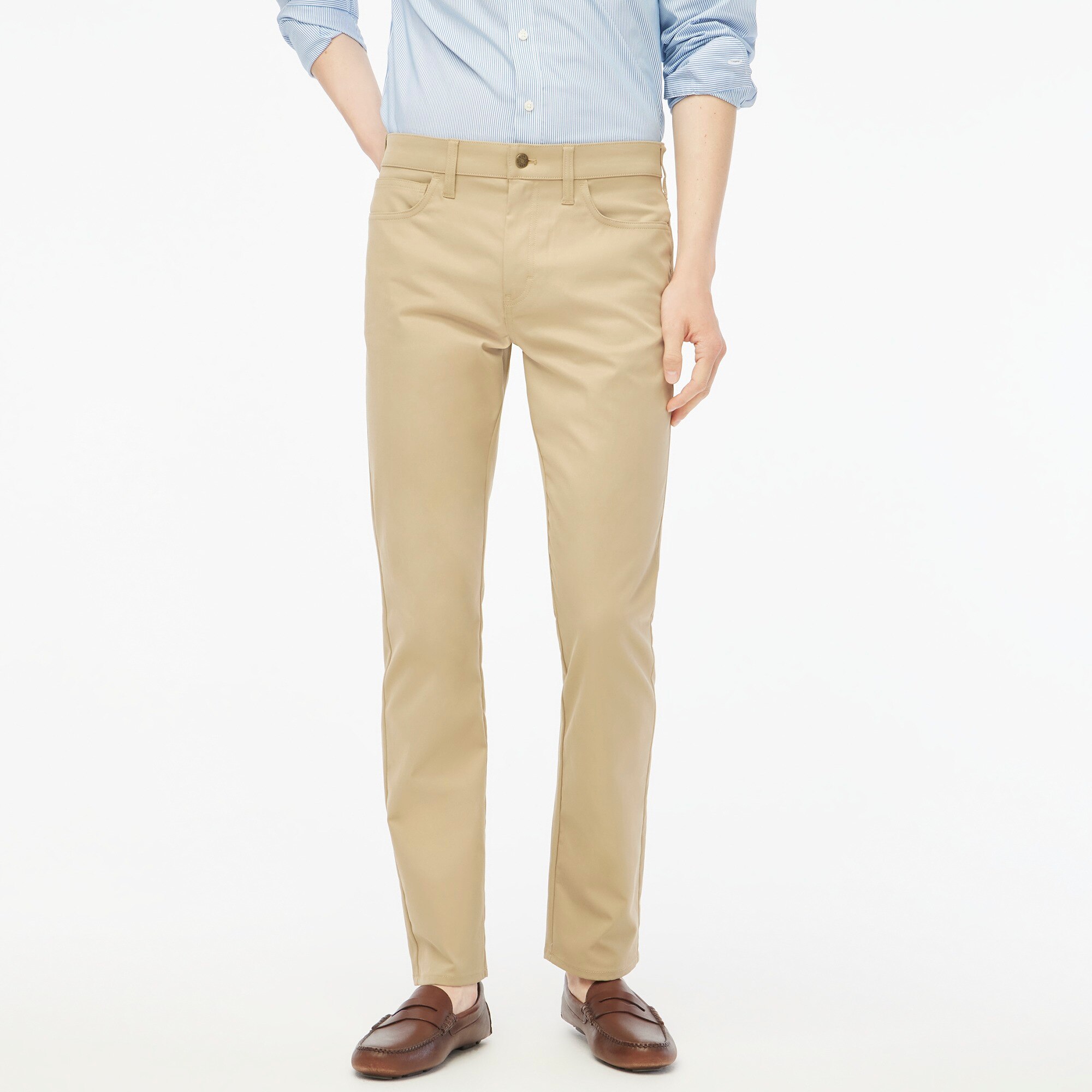 Slim-fit five-pocket tech pant