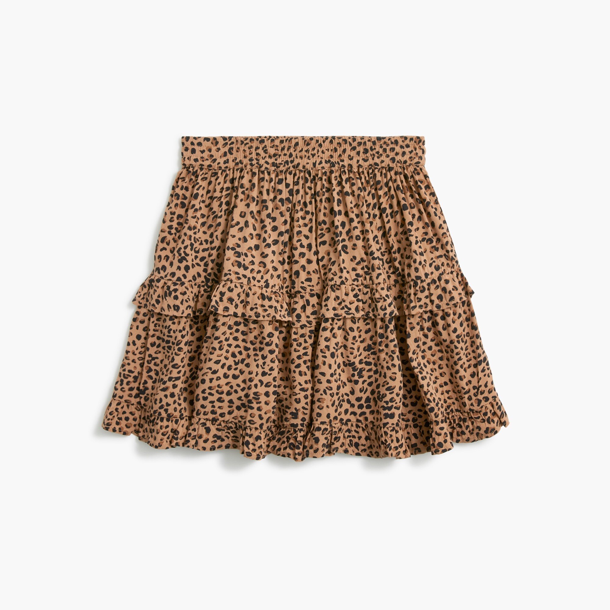 Girls leopard tiered skirt 48$