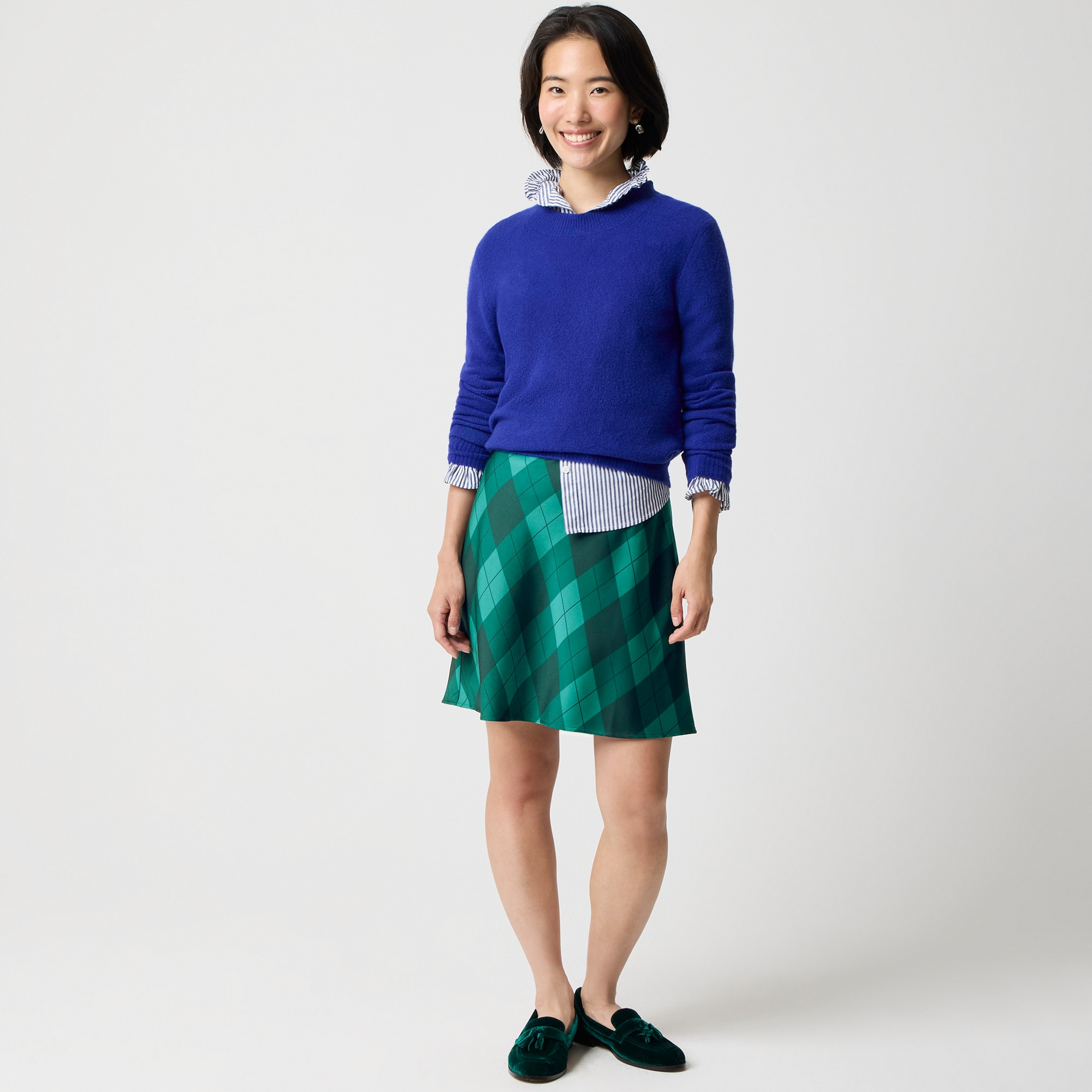 Mini bias-cut slip skirt 20$