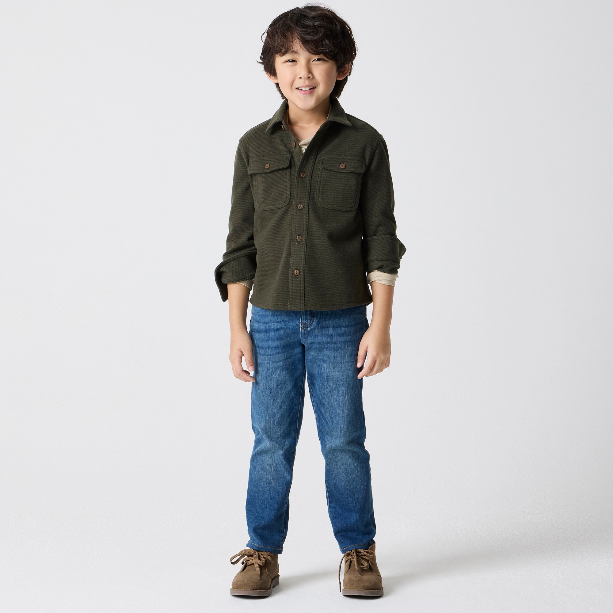 Boys' twill shirt-jacket
