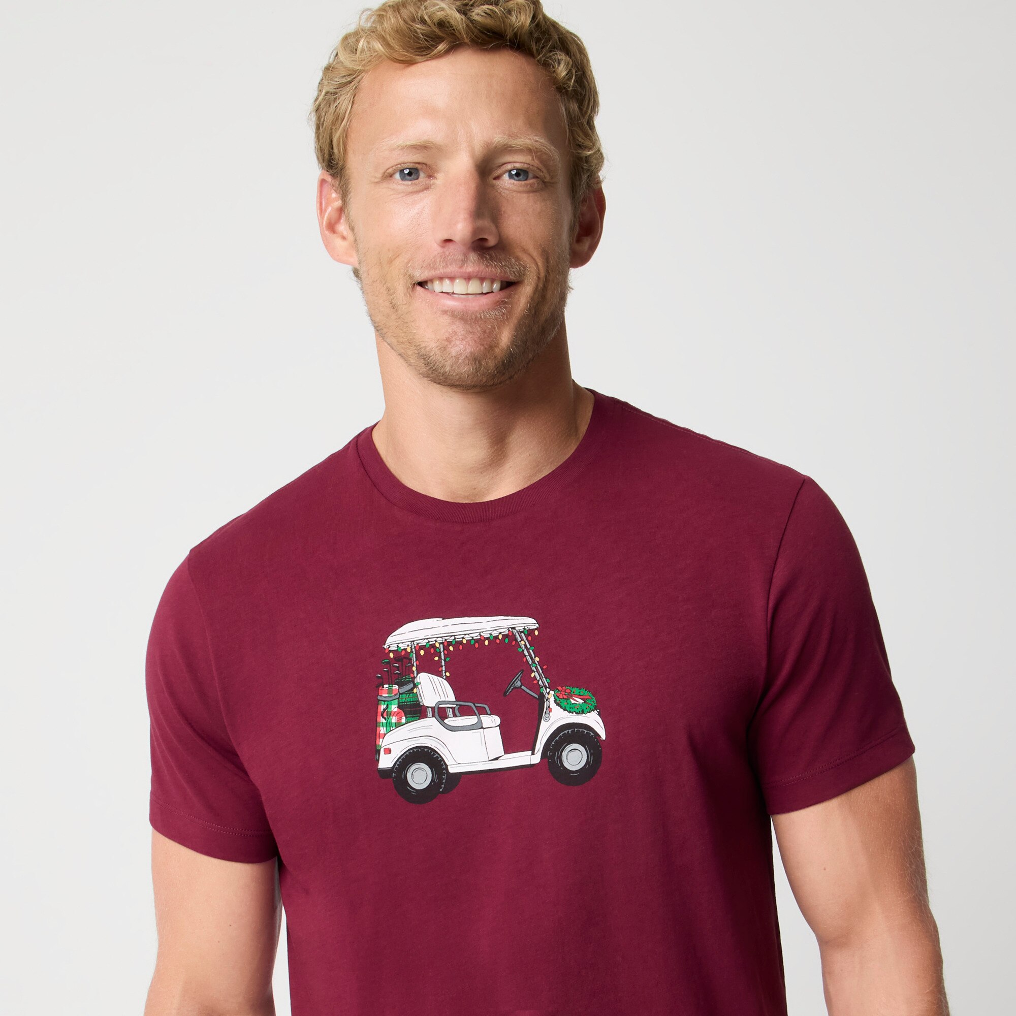 Christmas golf cart graphic tee