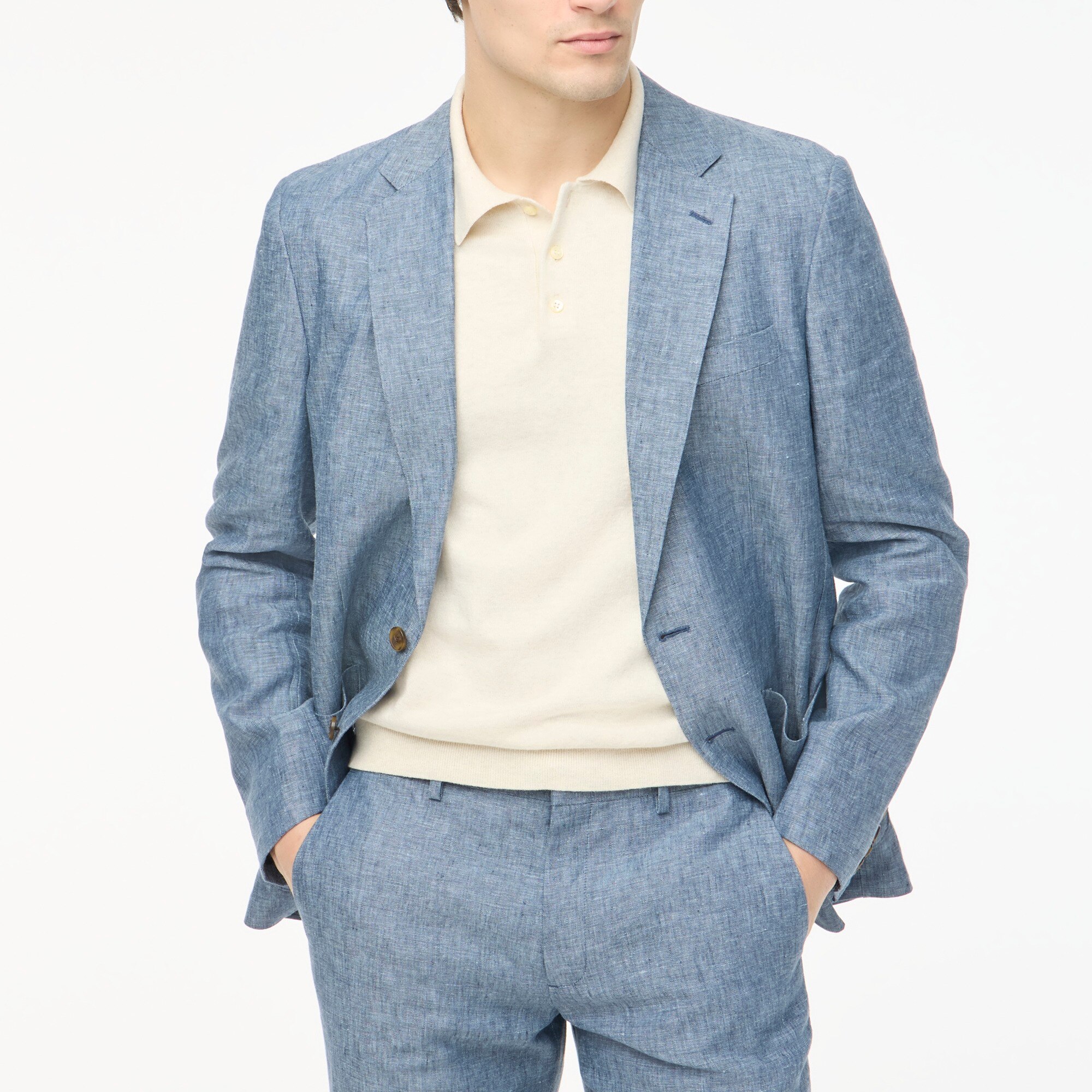 Slim-fit Thompson linen suit jacket
