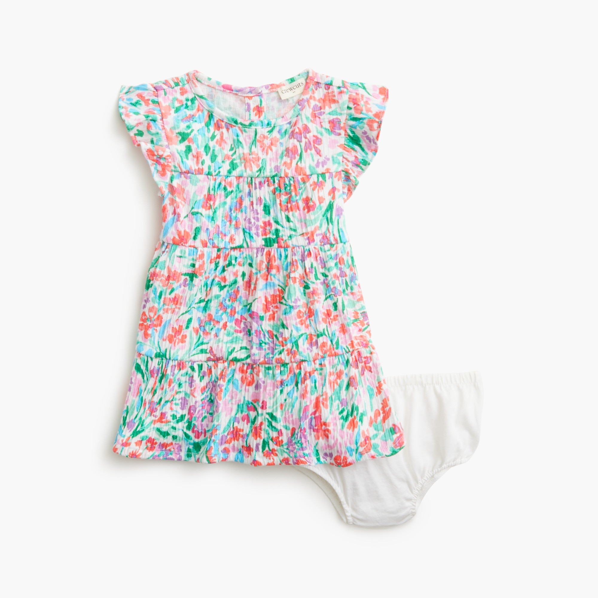 Baby toddler girls crinkle-knit ruffle dress 35$