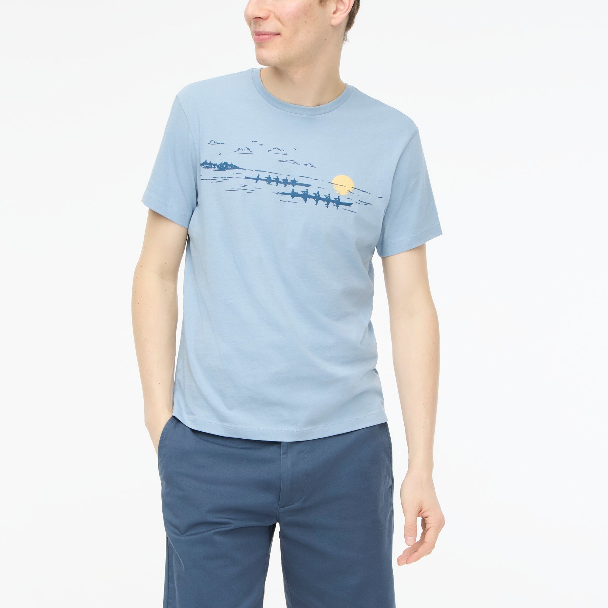 Rowing regatta graphic tee