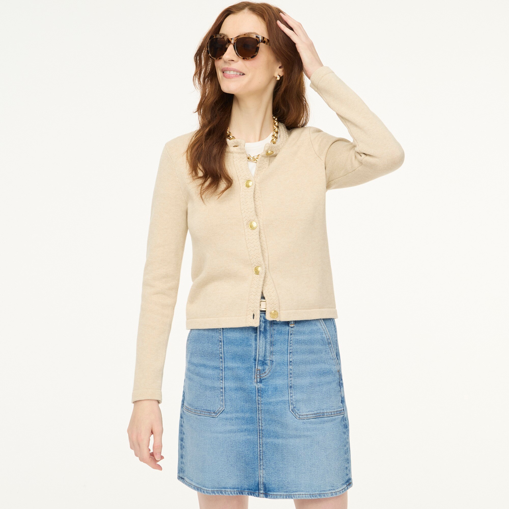 Cotton lady jacket cardigan sweater