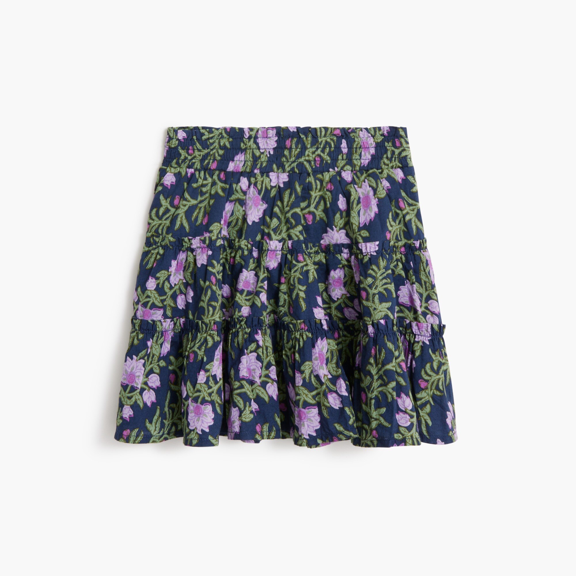 Girls floral tiered smocked skirt 40$