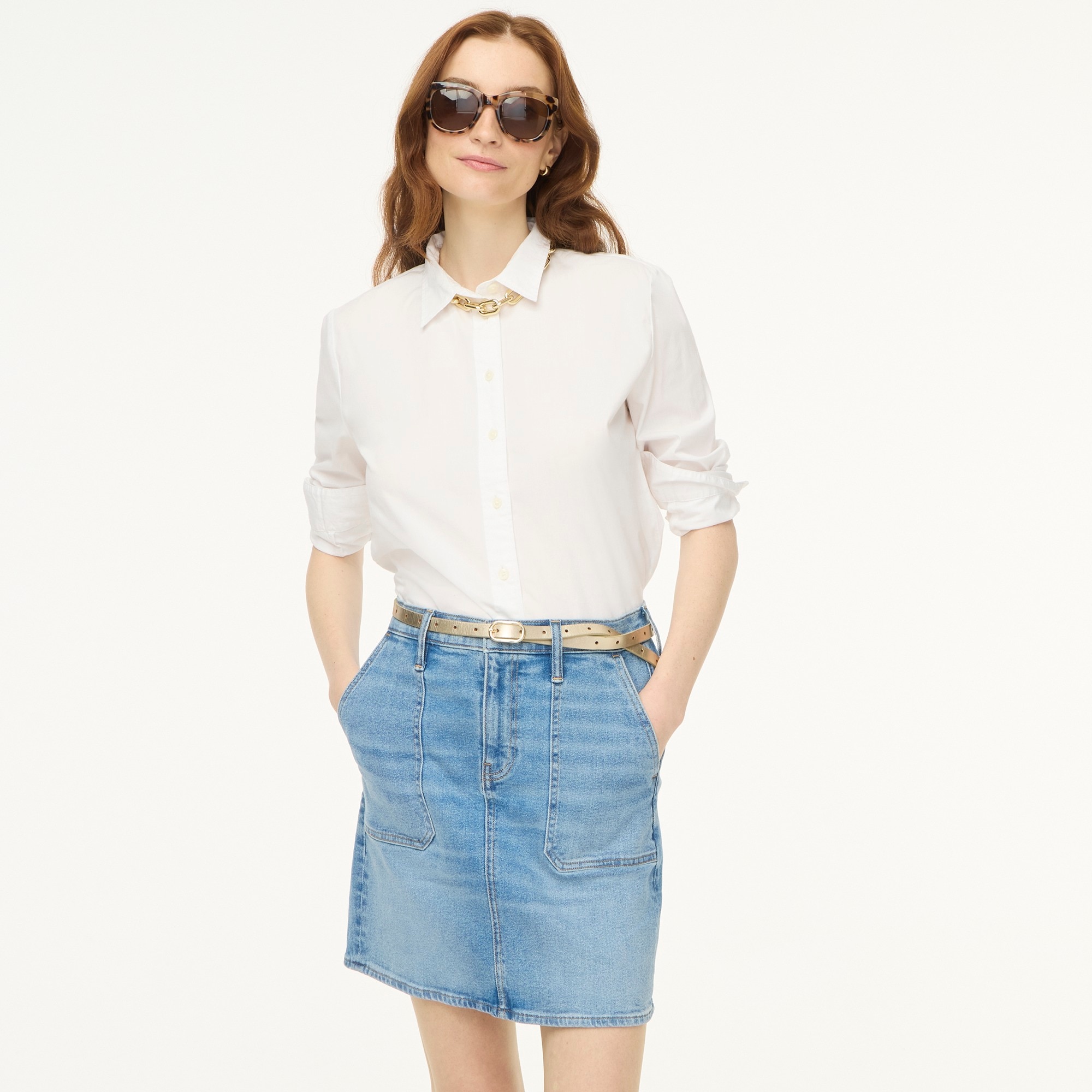 Utility denim mini skirt 40$