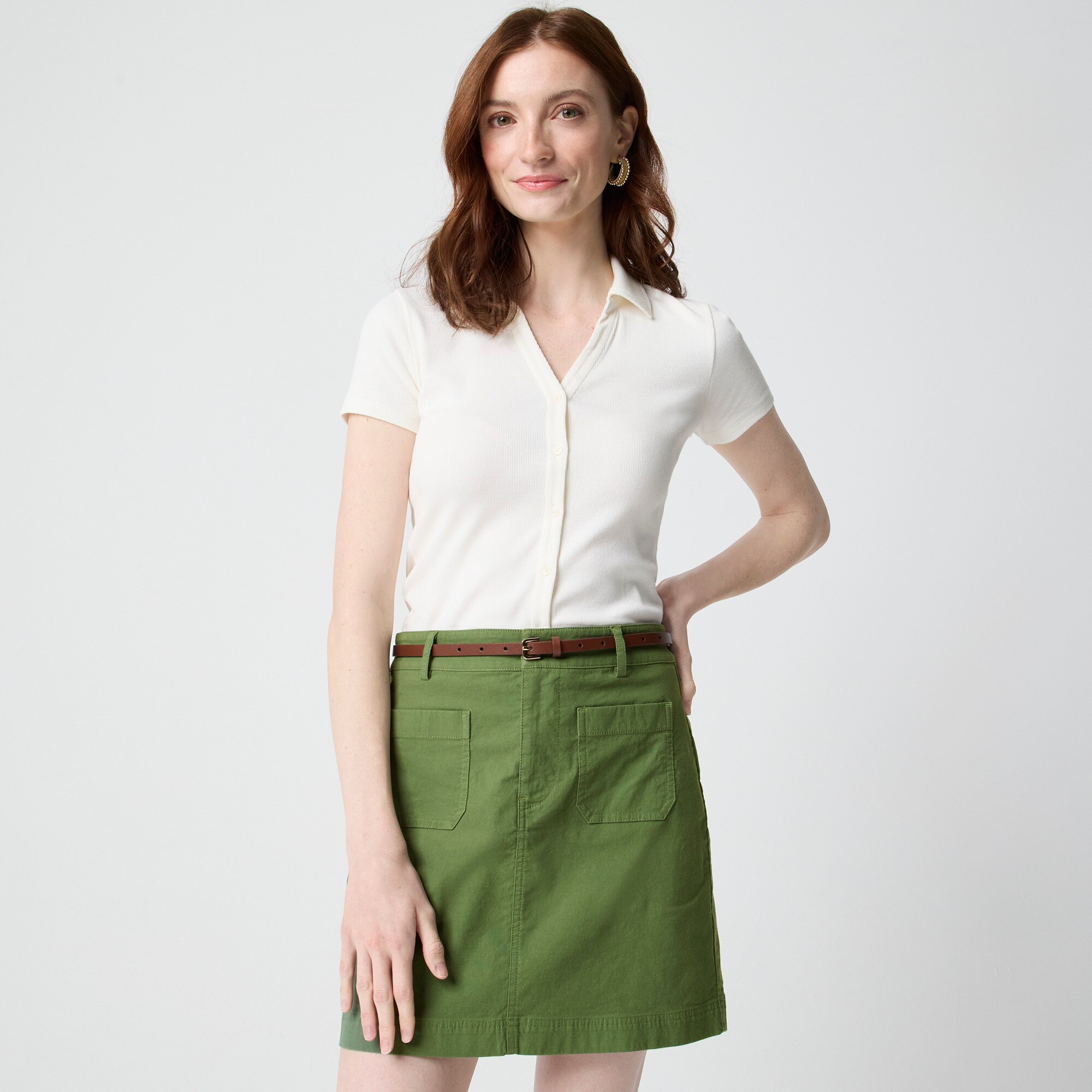 Lizzie patch-pocket mini skirt 45$