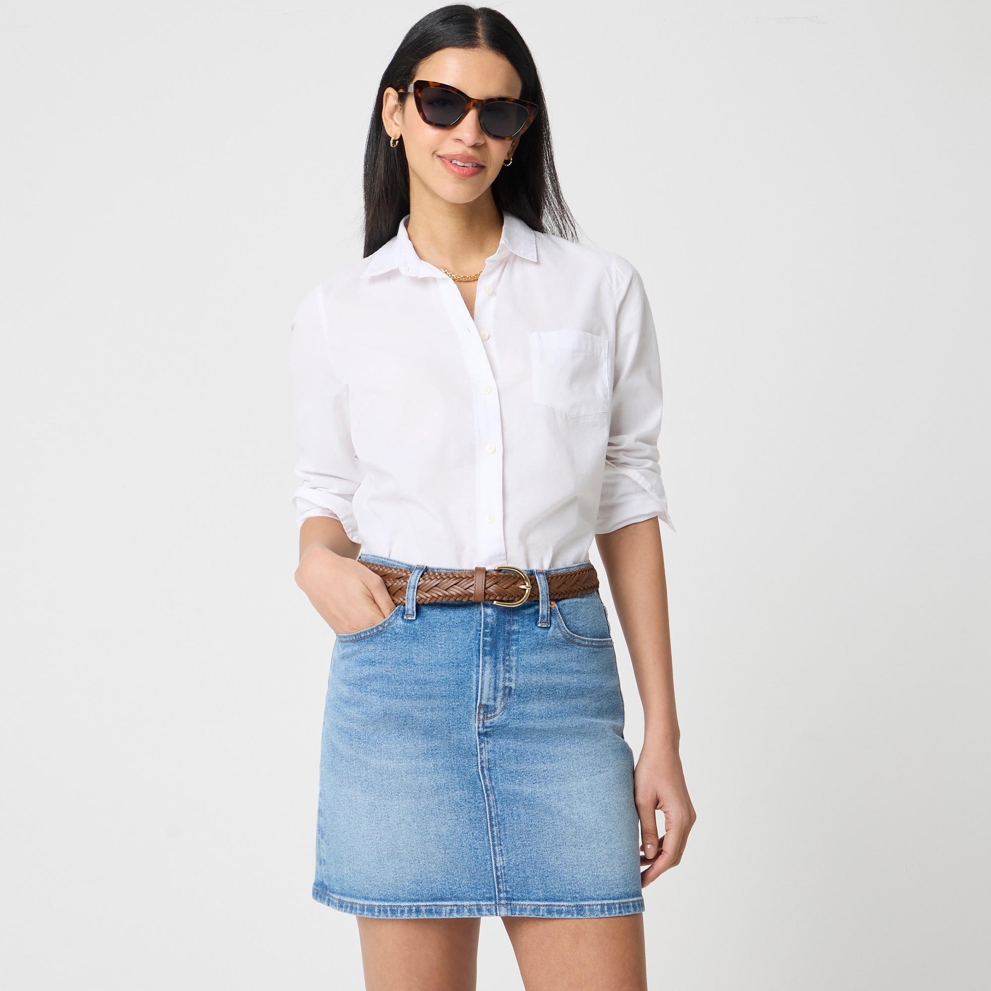 Denim mini skirt 49$