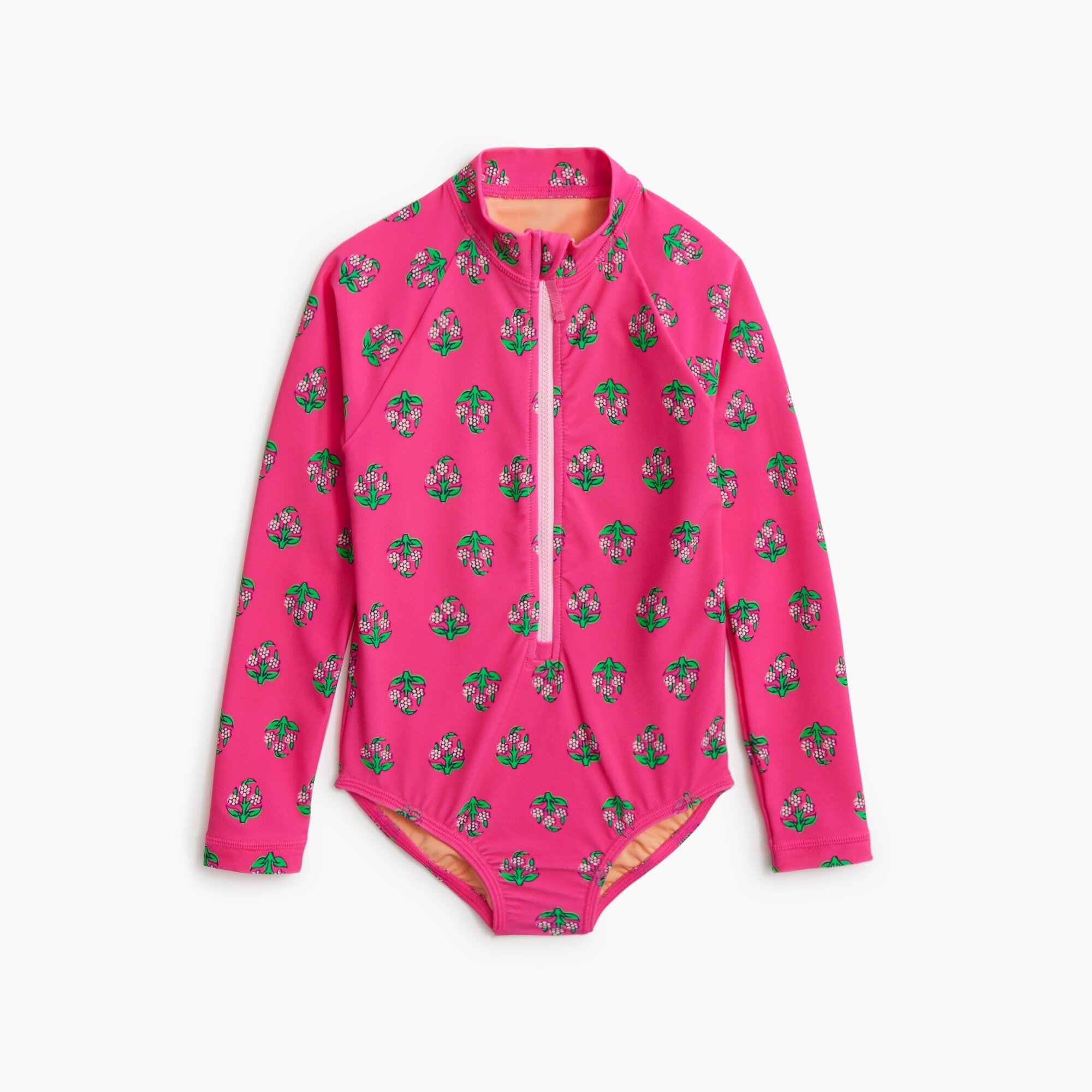 Girls' short-sleeve ombré flower pajama set