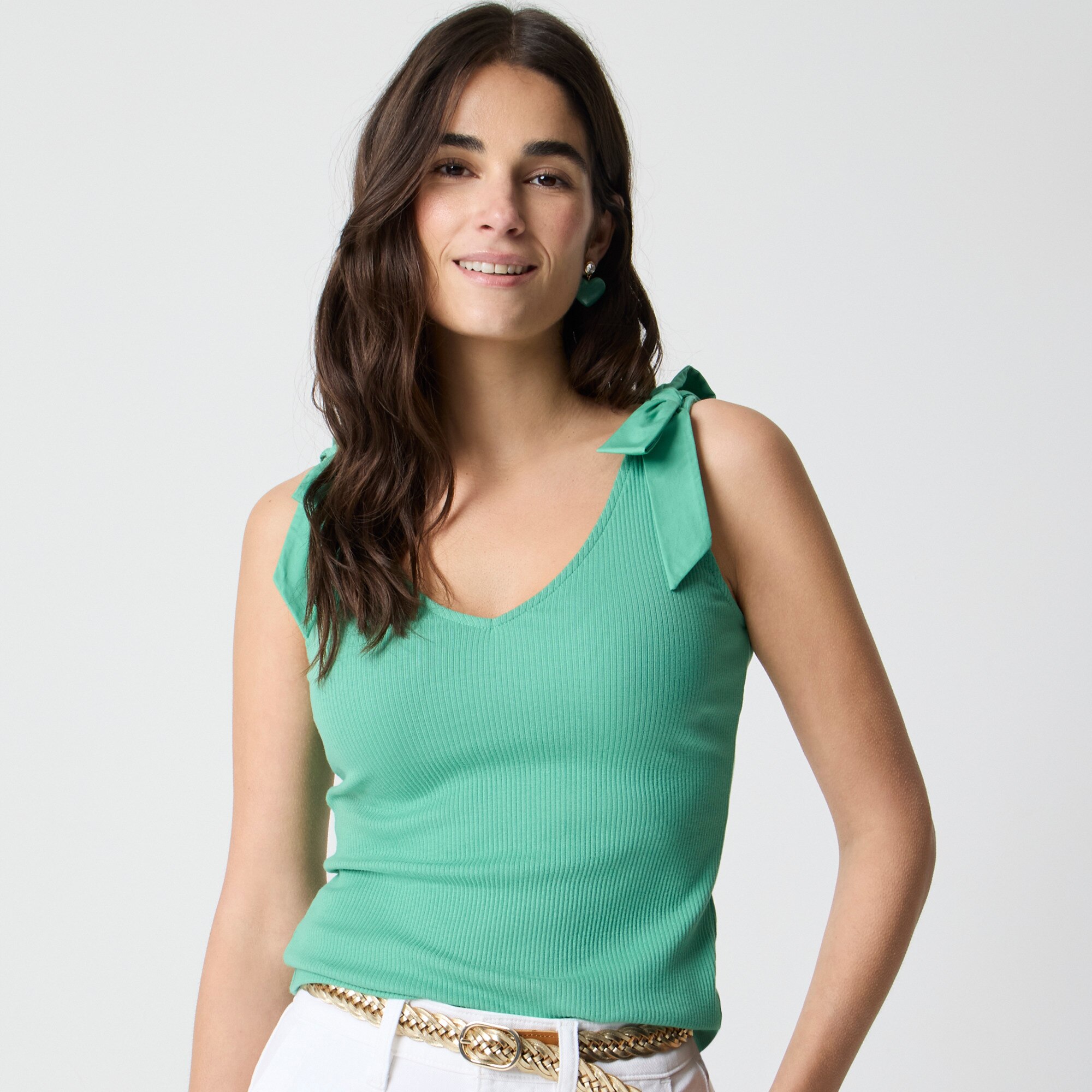 Bow-shoulder tank top