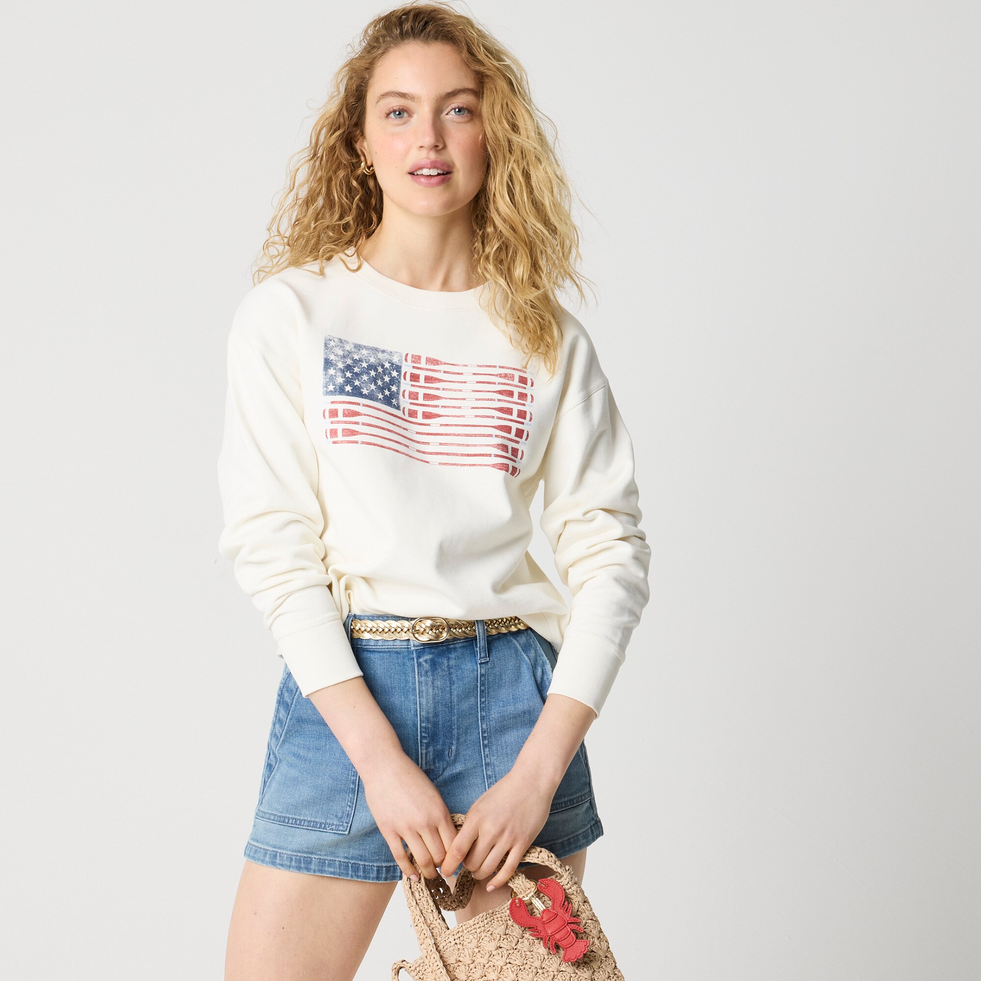 Oar Flag Graphic Sweatshirt For Women | Factory