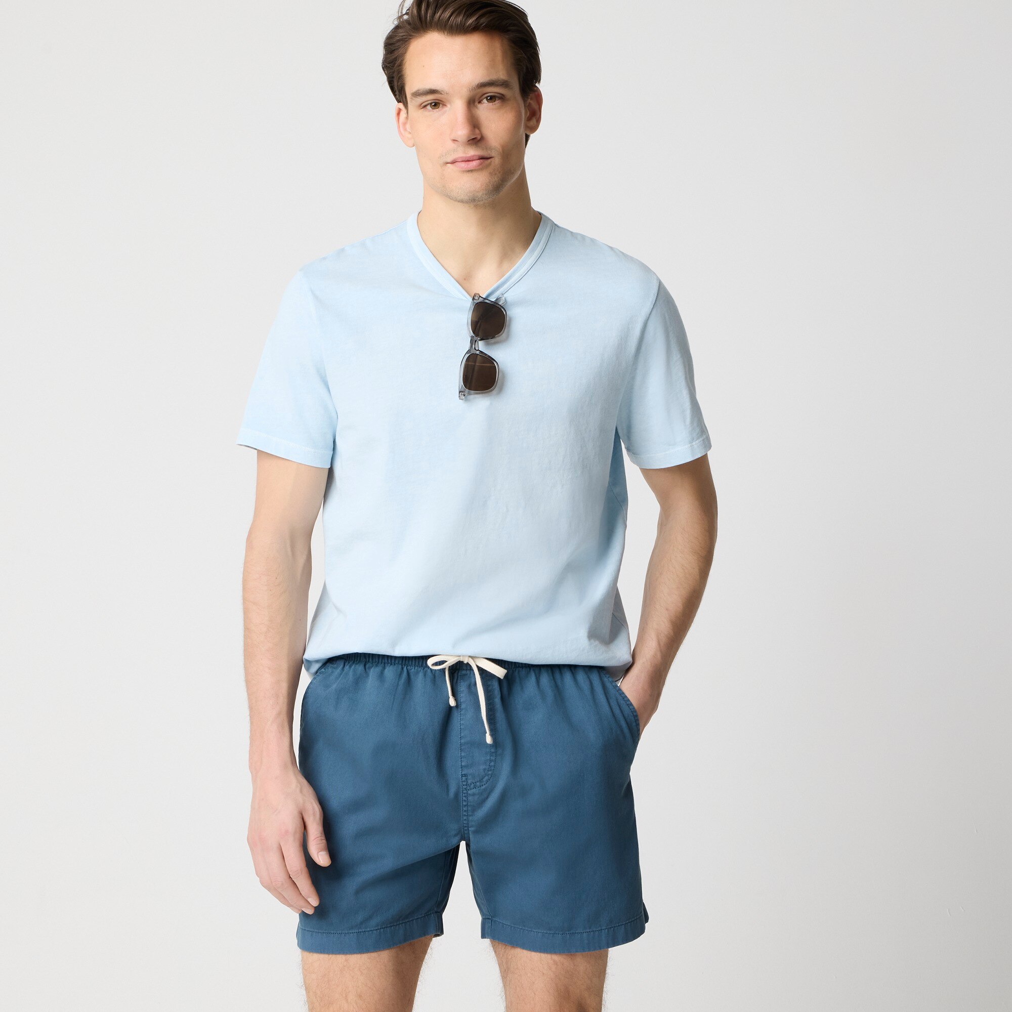Garment-dyed dock short