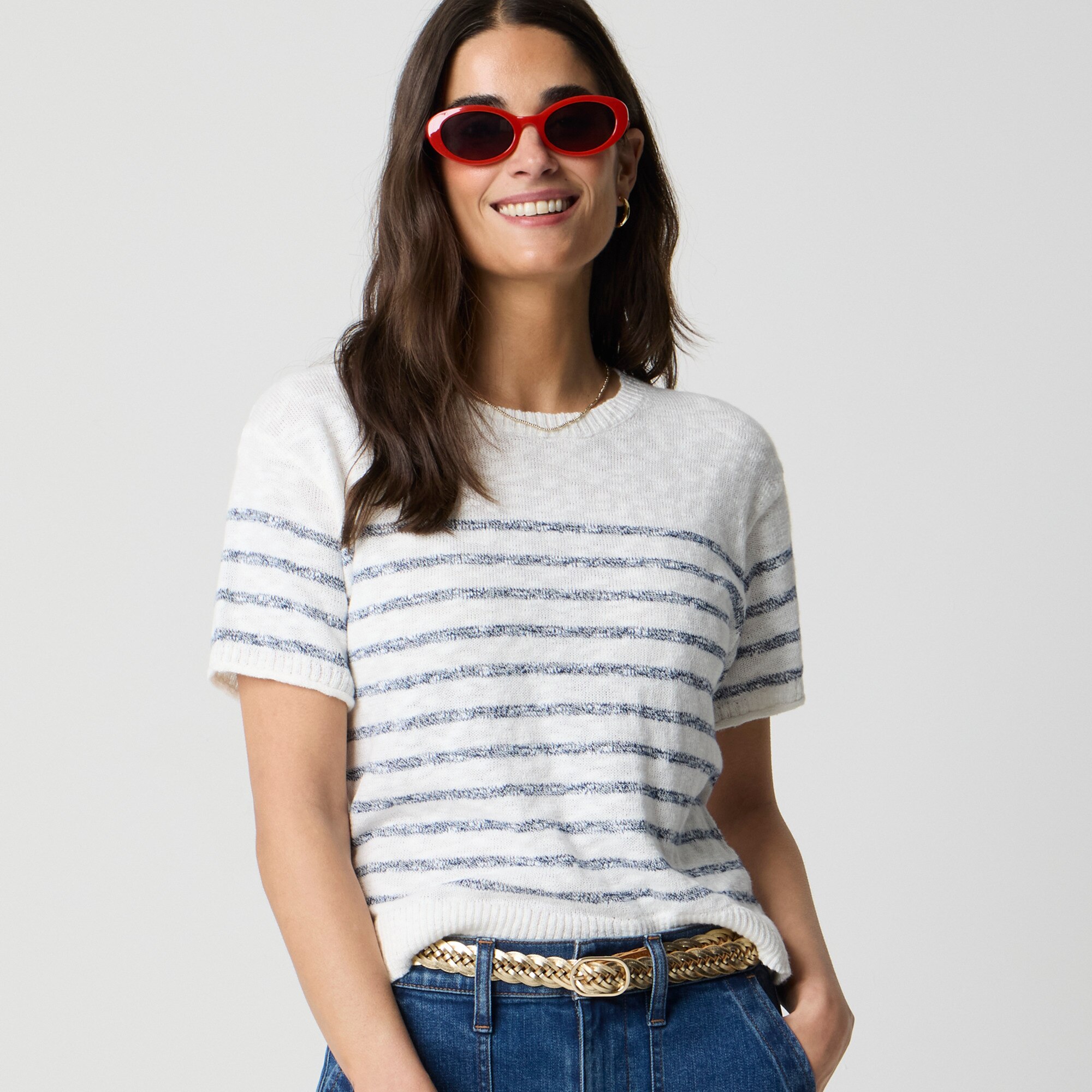 Striped relaxed beach tee
