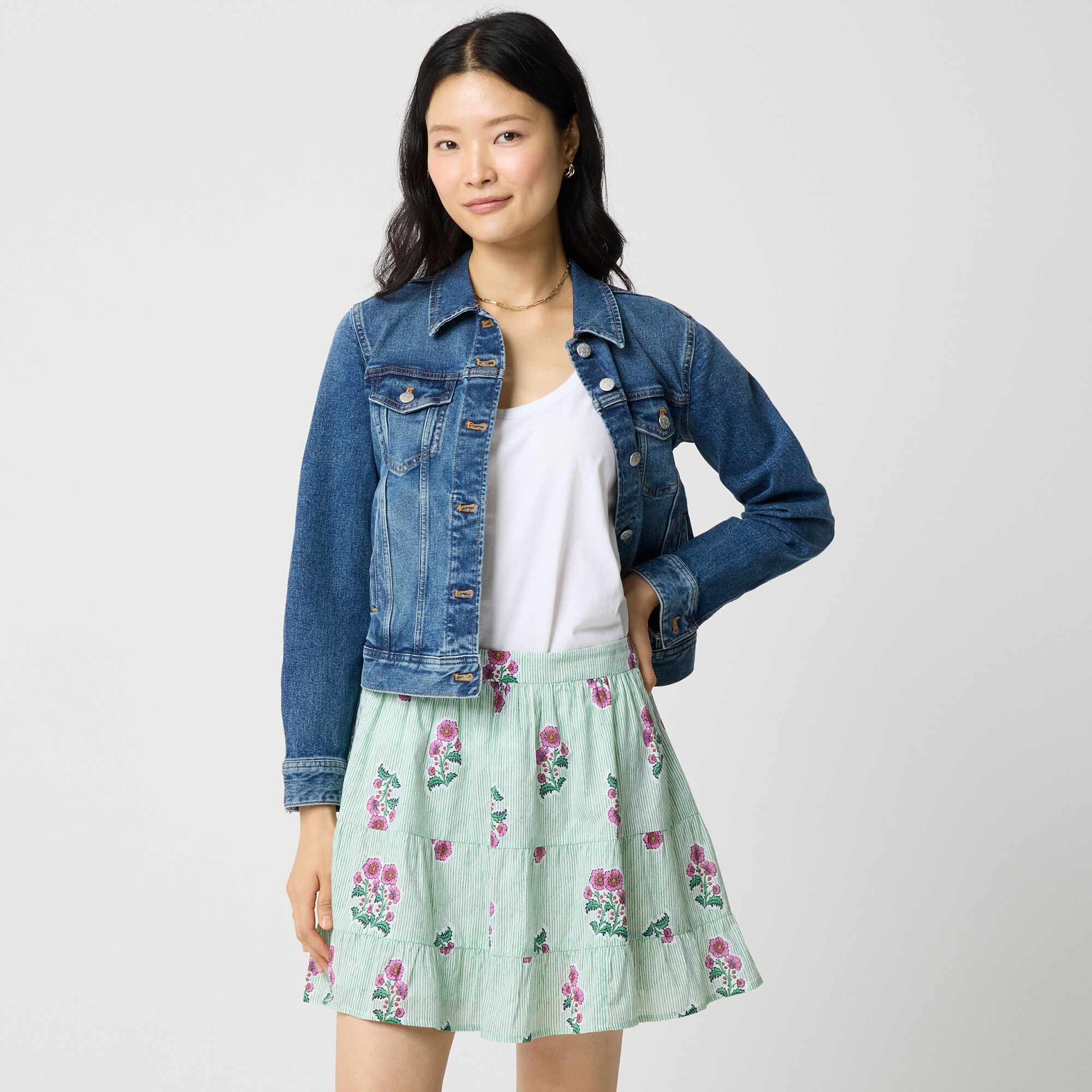Tiered mini skirt