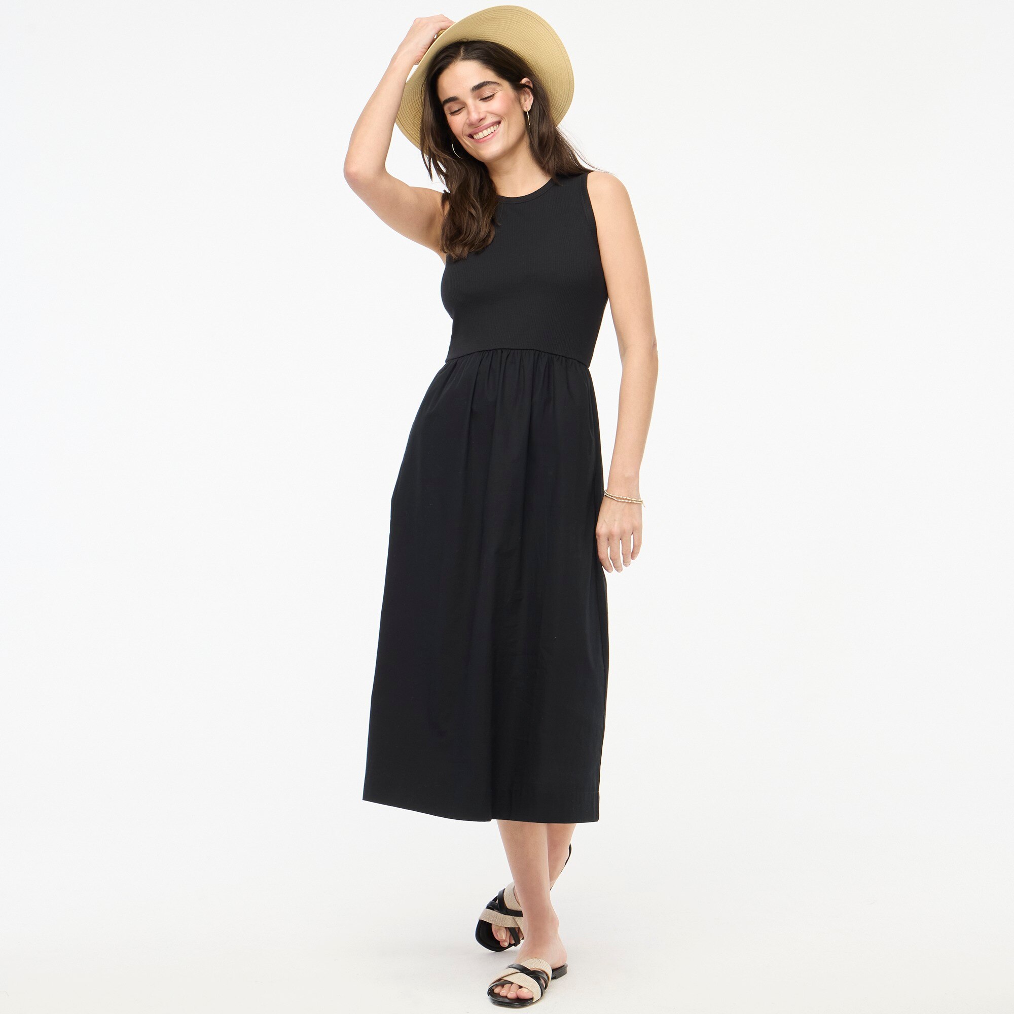 Petite ribbed-knit mixy dress 60$